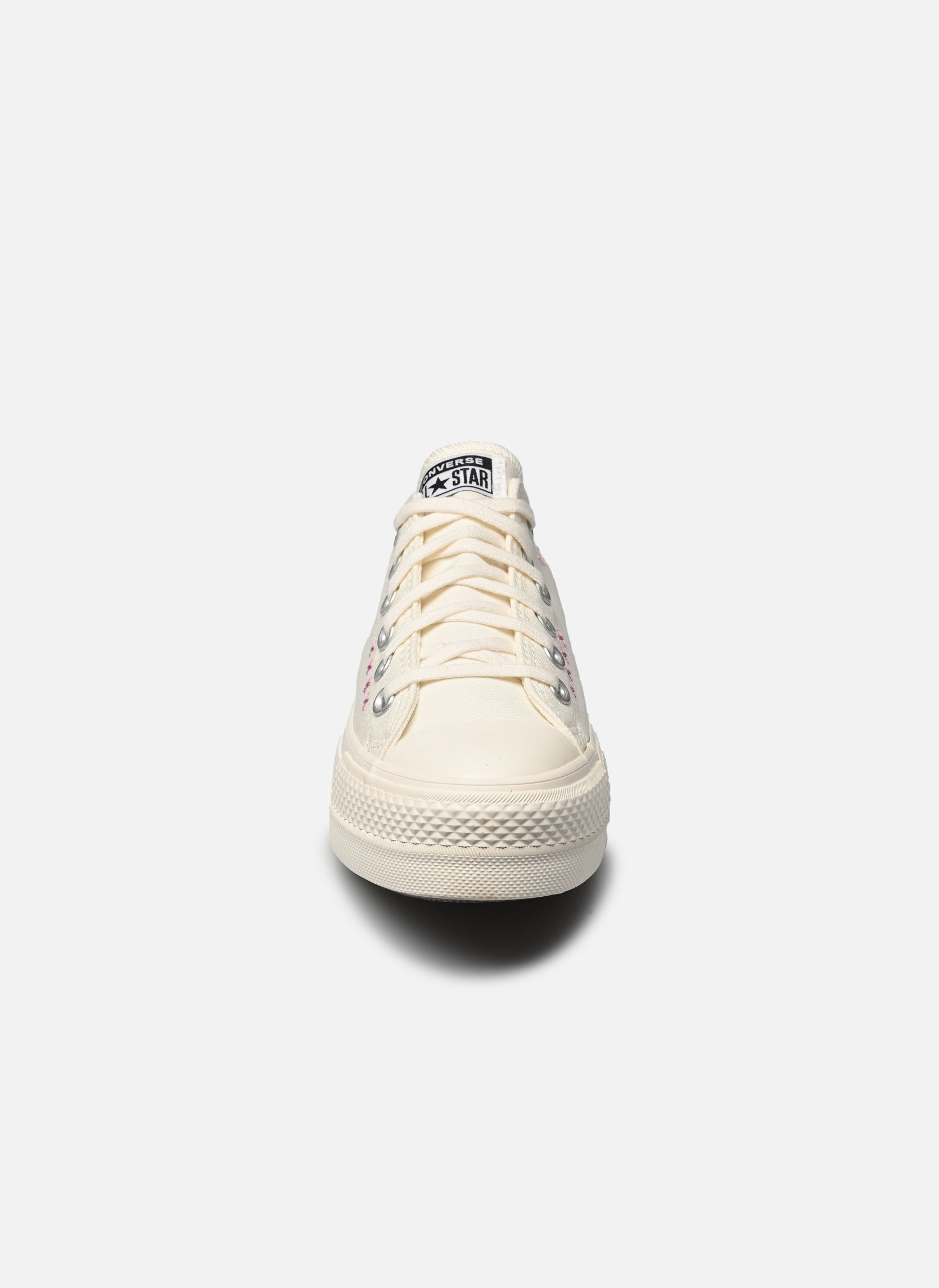 Baskets toile Chuck Taylor All Star Lift Ox femme blanc Converse Baskets toile Chuck Taylor All Star Lift Ox femme blanc EGRET/SUGAR BERRY