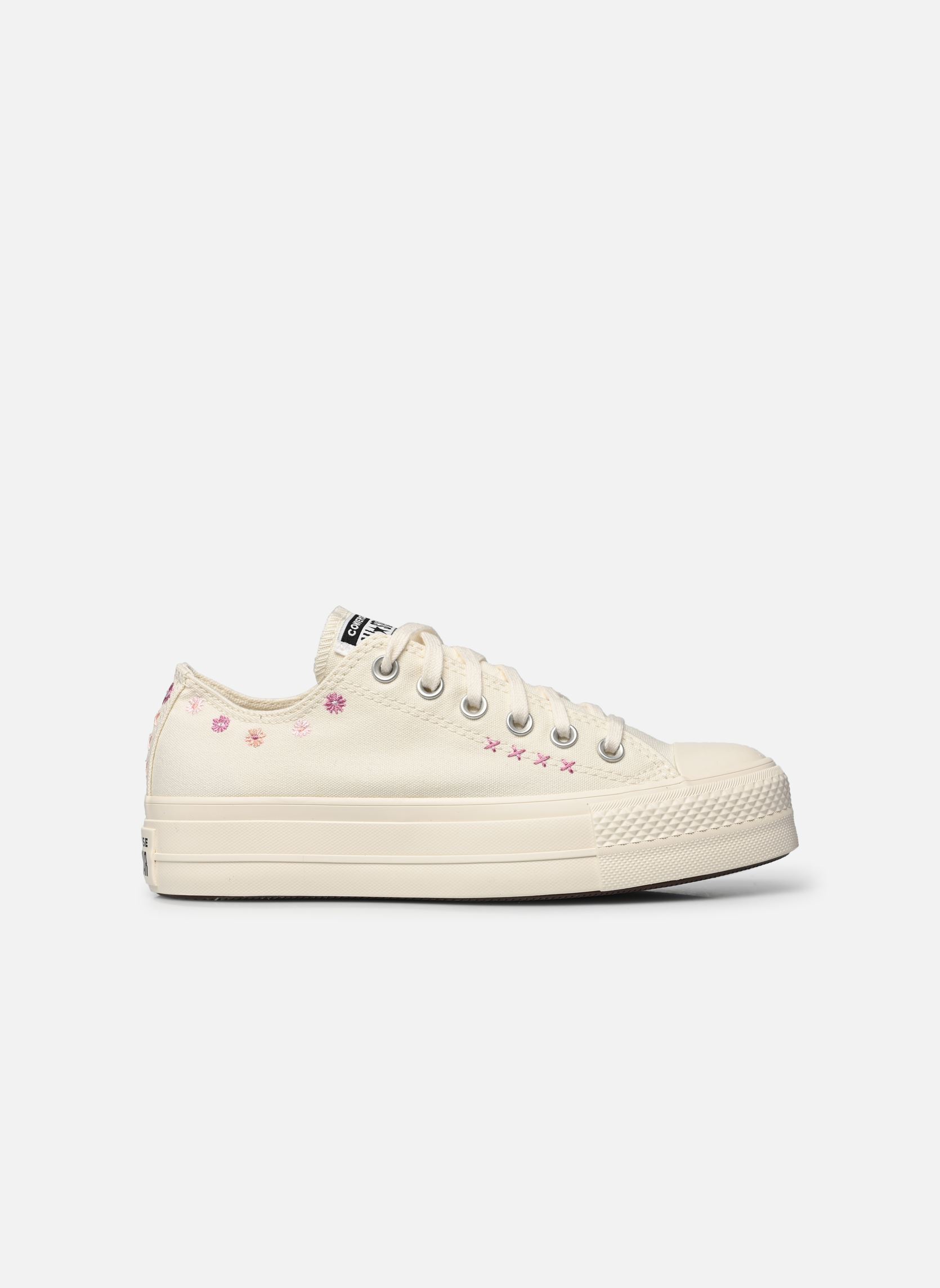 Baskets toile Chuck Taylor All Star Lift Ox femme blanc Converse Baskets toile Chuck Taylor All Star Lift Ox femme blanc EGRET/SUGAR BERRY
