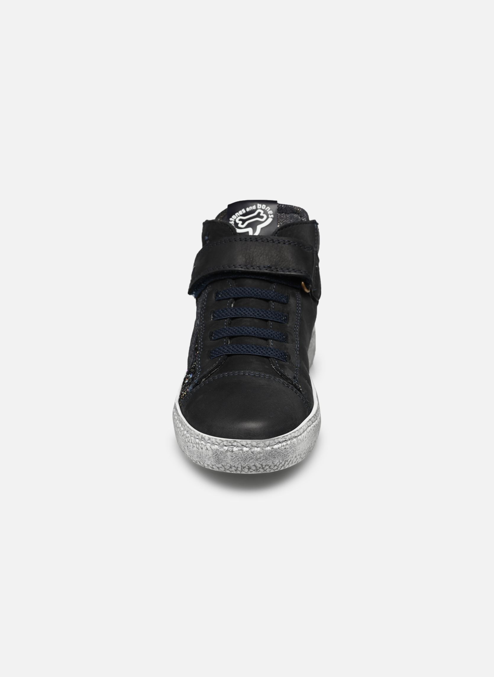 Hoge sneakers TELOS meisjes blauw Stones and Bones Hoge sneakers TELOS meisjes blauw CALF - GLITTER D.BLUE