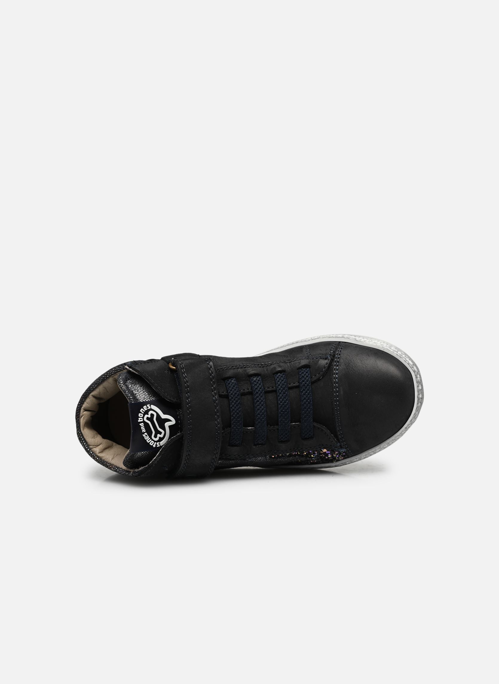 Hoge sneakers TELOS meisjes blauw Stones and Bones Hoge sneakers TELOS meisjes blauw CALF - GLITTER D.BLUE