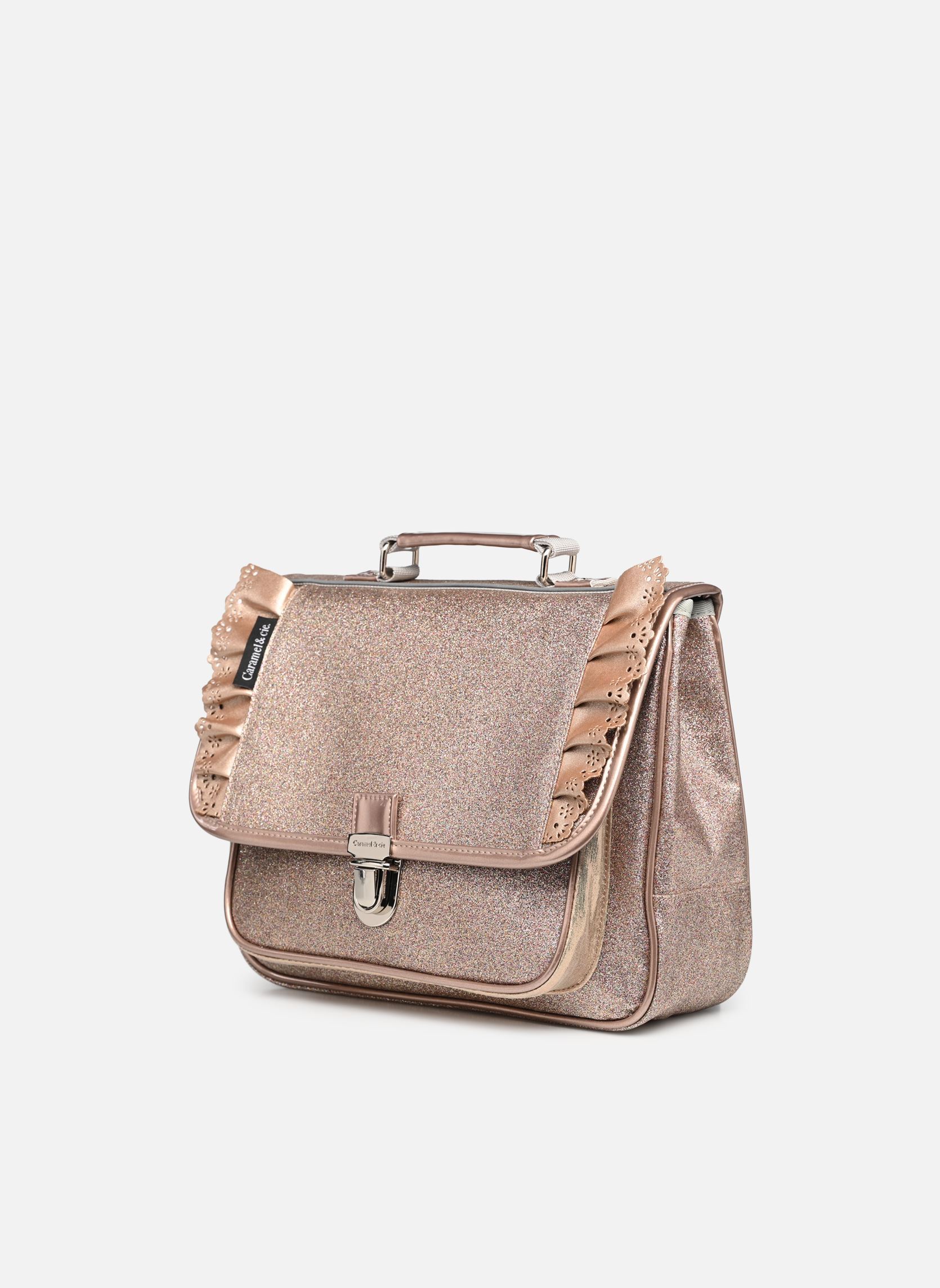 Schulranzen Cartable 32 cm mädchen rosa Caramel & Cie Schulranzen Cartable 32 cm mädchen rosa CUIVRE PAILLETTES À VOLANTS