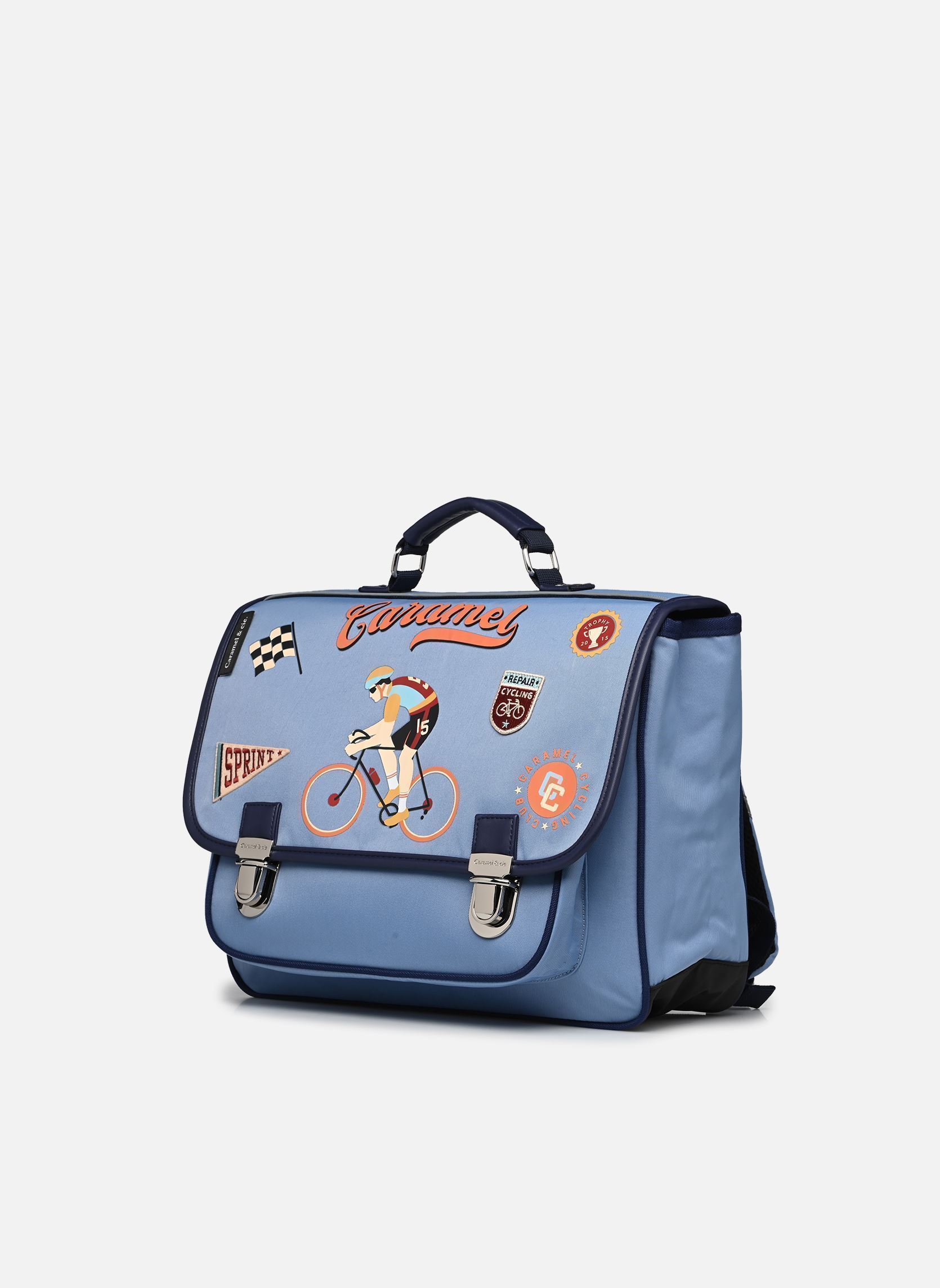 schooltassen Cartable 38 cm jongens blauw Caramel & Cie schooltassen Cartable 38 cm jongens blauw SPRINT CLUB