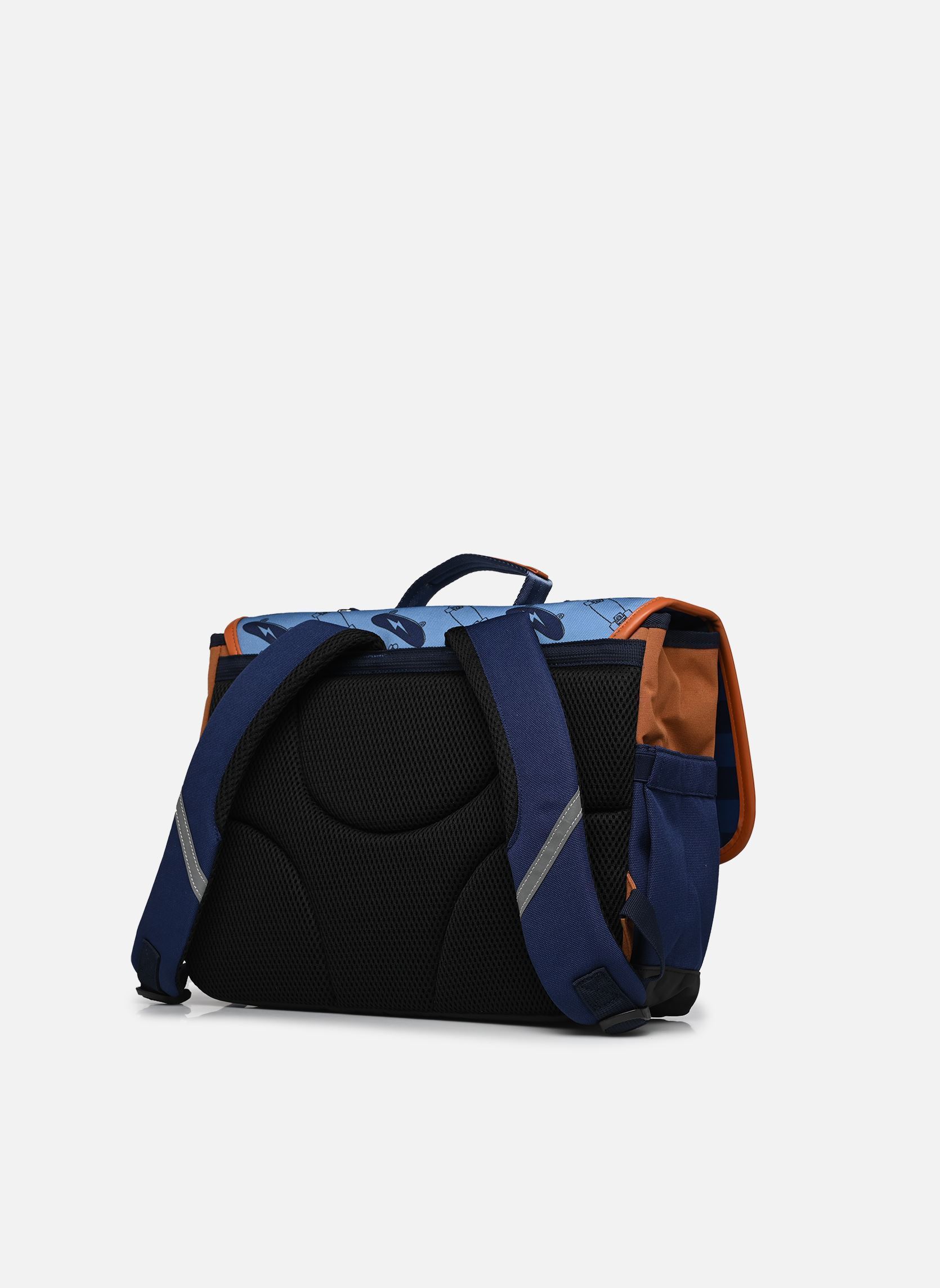 schooltassen Cartable 38 cm jongens blauw Caramel & Cie schooltassen Cartable 38 cm jongens blauw SKATE