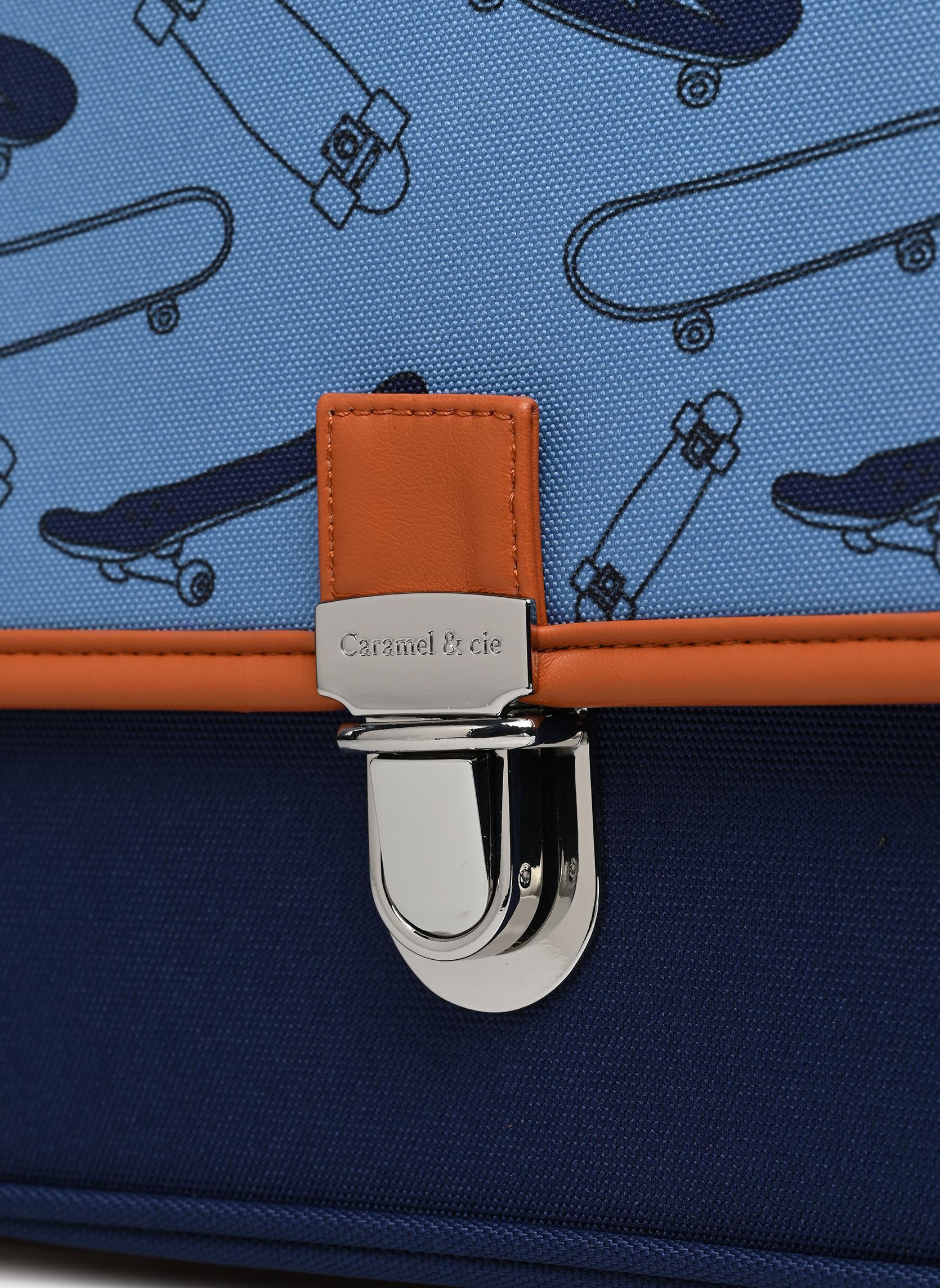 schooltassen Cartable 38 cm jongens blauw Caramel & Cie schooltassen Cartable 38 cm jongens blauw SKATE