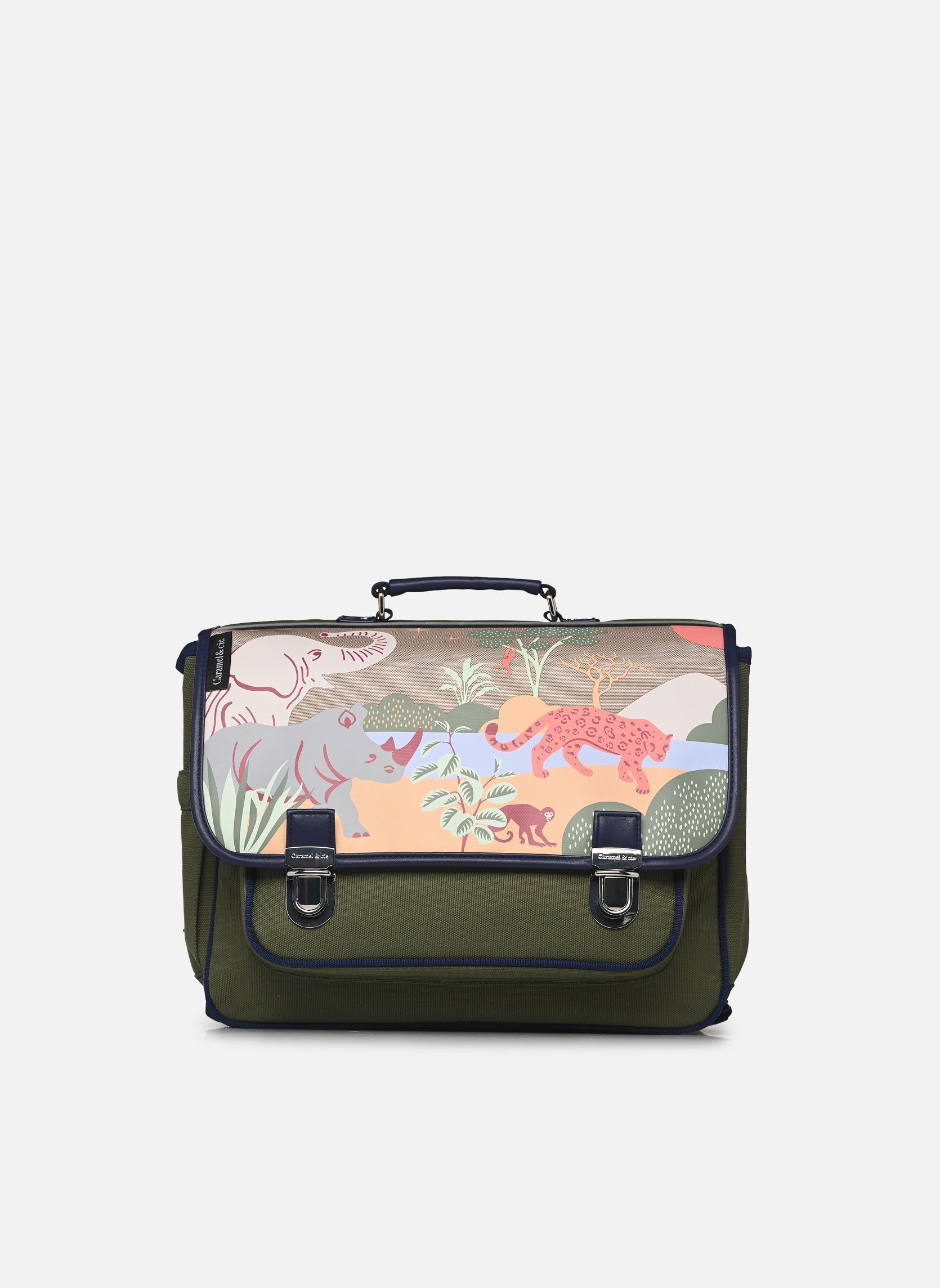 Cartables Cartable 38 cm garçon vert Caramel & Cie Cartables Cartable 38 cm garçon vert SAFARI