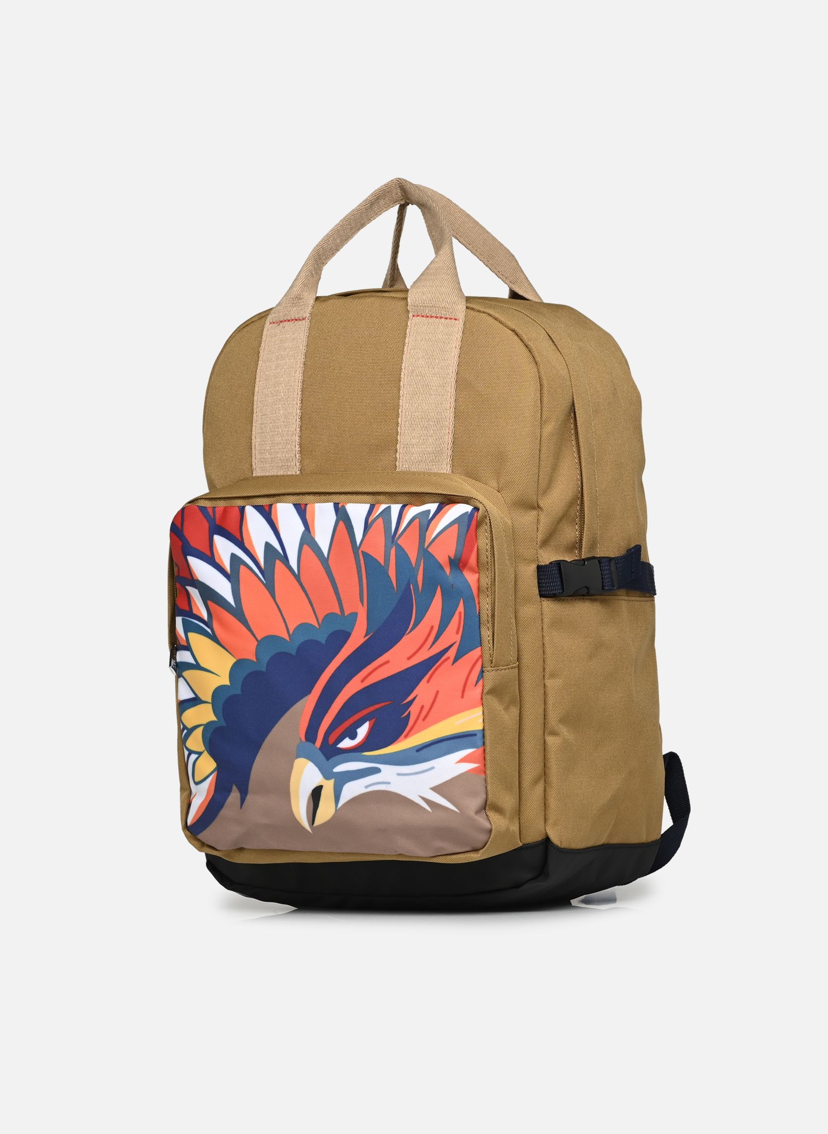 Cartables Sac à dos moyen garçon beige Caramel & Cie Cartables Sac à dos moyen garçon beige EAGLE