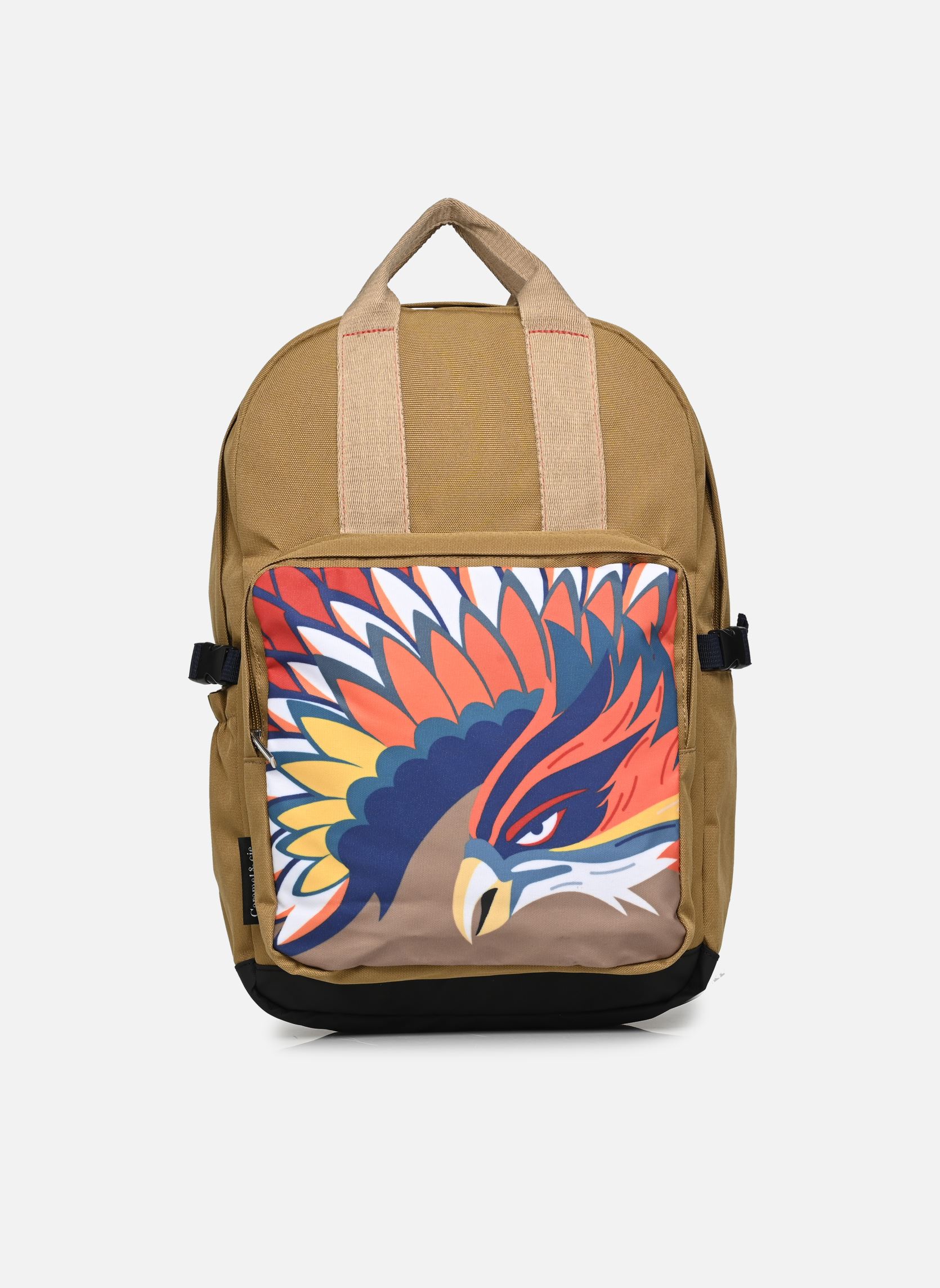Cartables Sac à dos moyen garçon beige Caramel & Cie Cartables Sac à dos moyen garçon beige EAGLE