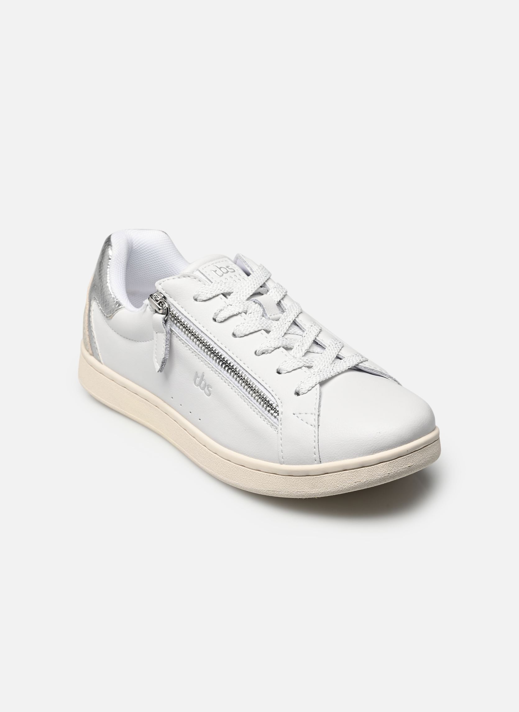 Lage sneakers Lagazip dames wit TBS Lage sneakers Lagazip dames wit BLANC + ARGENT