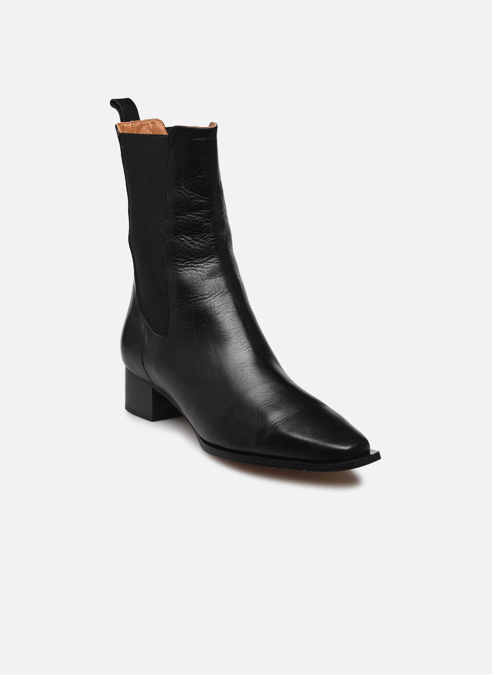 Niedrige Ankle Boots Laura damen schwarz Georgia Rose Niedrige Ankle Boots Laura damen schwarz Cuir noir