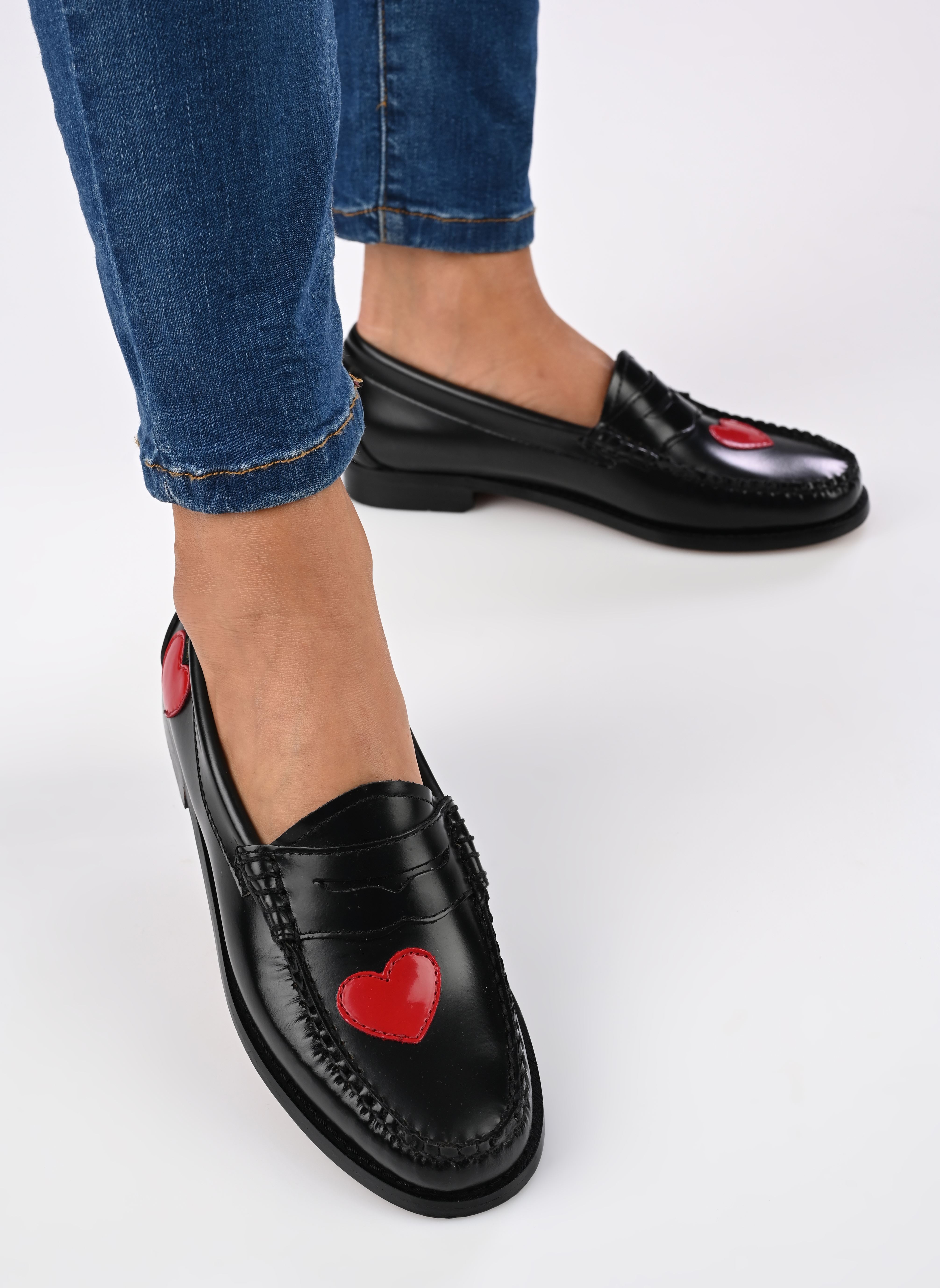 Mocassini WEEJUN WMN Penny Love donna multicolore G.H. Bass Mocassini WEEJUN WMN Penny Love donna multicolore BLACK LTHR W/RED