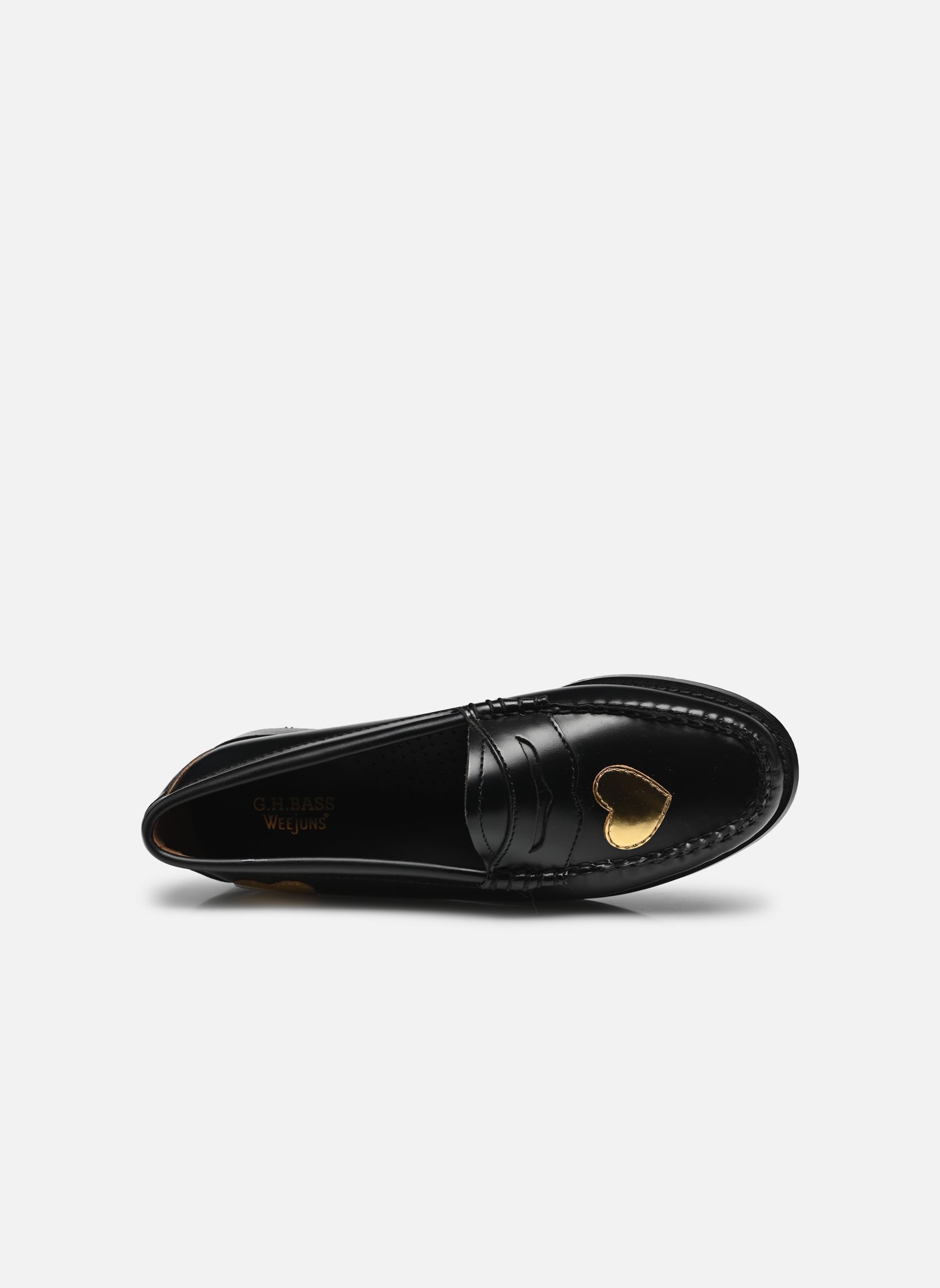 Mocasines WEEJUN WMN Penny Love mujer negro G.H. Bass Mocasines WEEJUN WMN Penny Love mujer negro BLACK LTHR W/GOLD