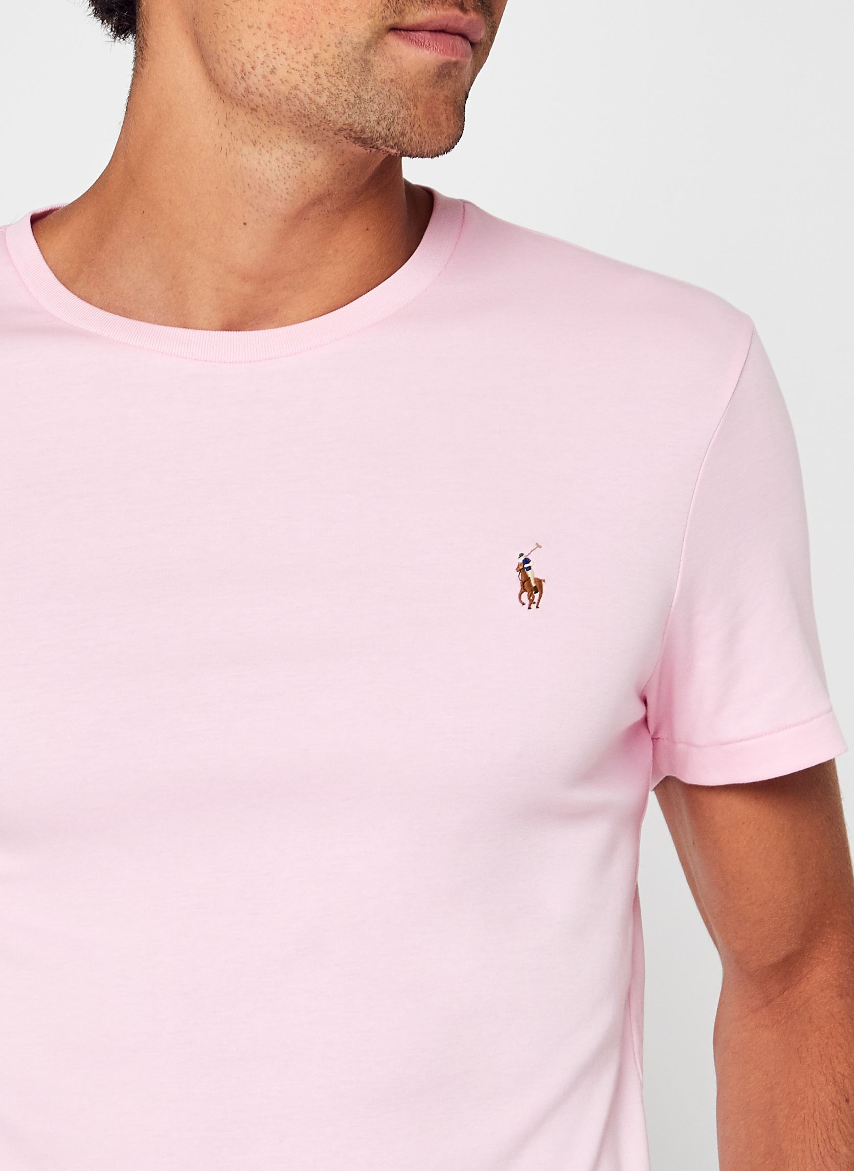 T-shirts T-Shirt Pima Coton Polo Player NPU heren roze Polo Ralph Lauren T-shirts T-Shirt Pima Coton Polo Player NPU heren roze CARMEL PINK