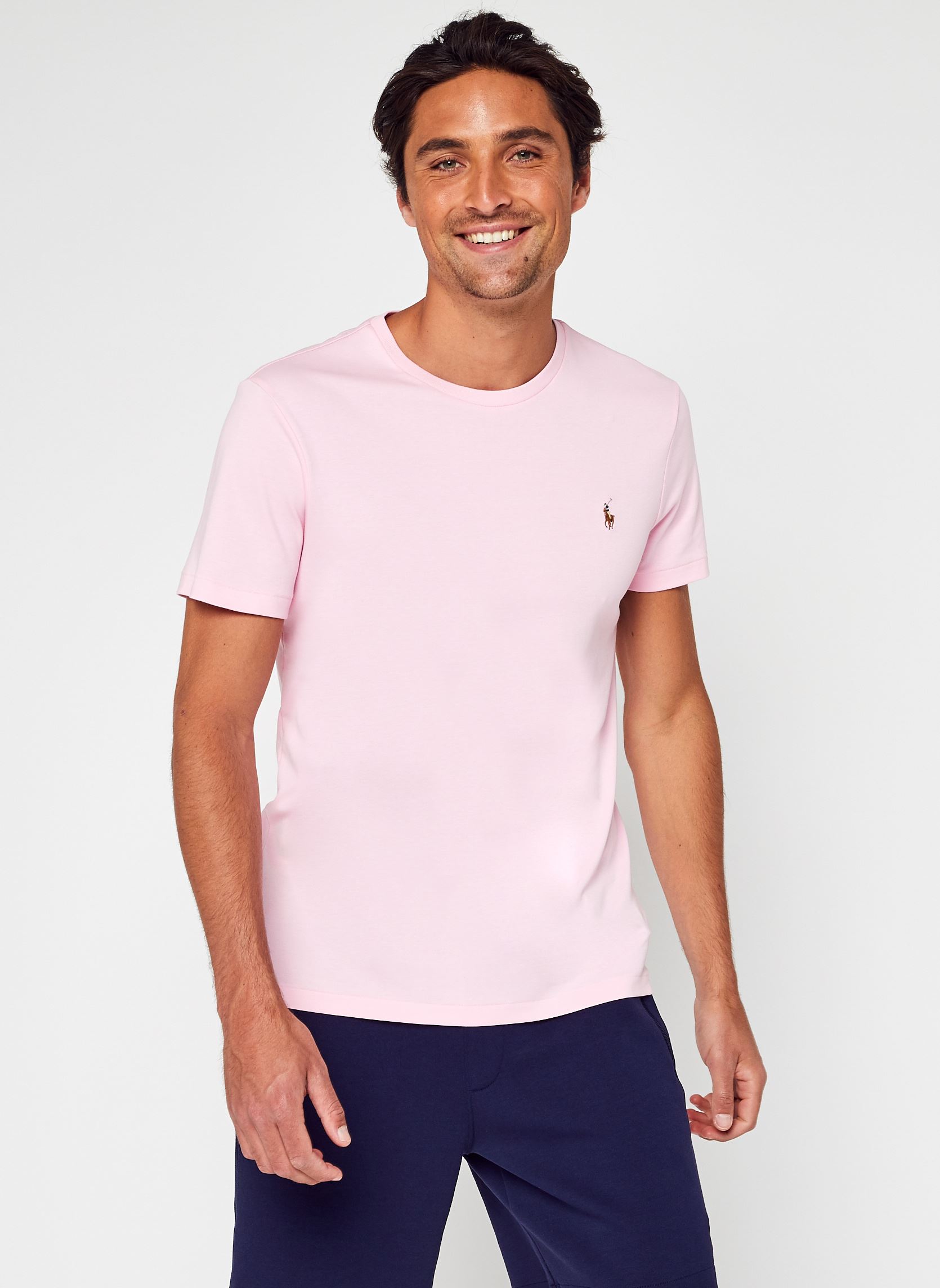 T-shirts T-Shirt Pima Coton Polo Player NPU heren roze Polo Ralph Lauren T-shirts T-Shirt Pima Coton Polo Player NPU heren roze CARMEL PINK