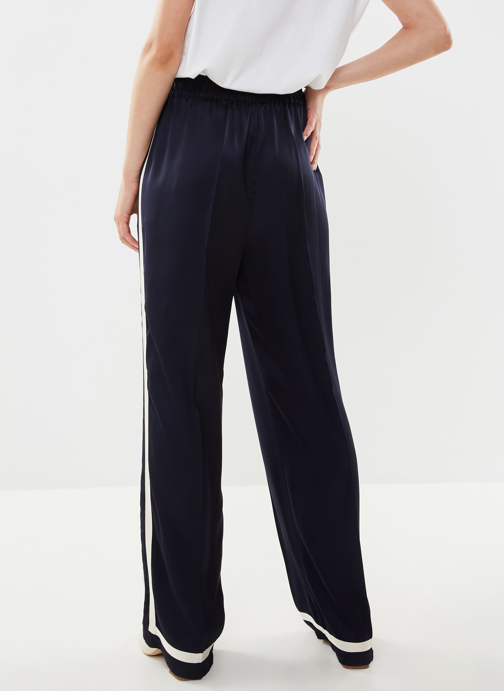 Pantalons droit Satin Pull On Pants femme bleu GANT Pantalons droit Satin Pull On Pants femme bleu 433 BLEU NUIT