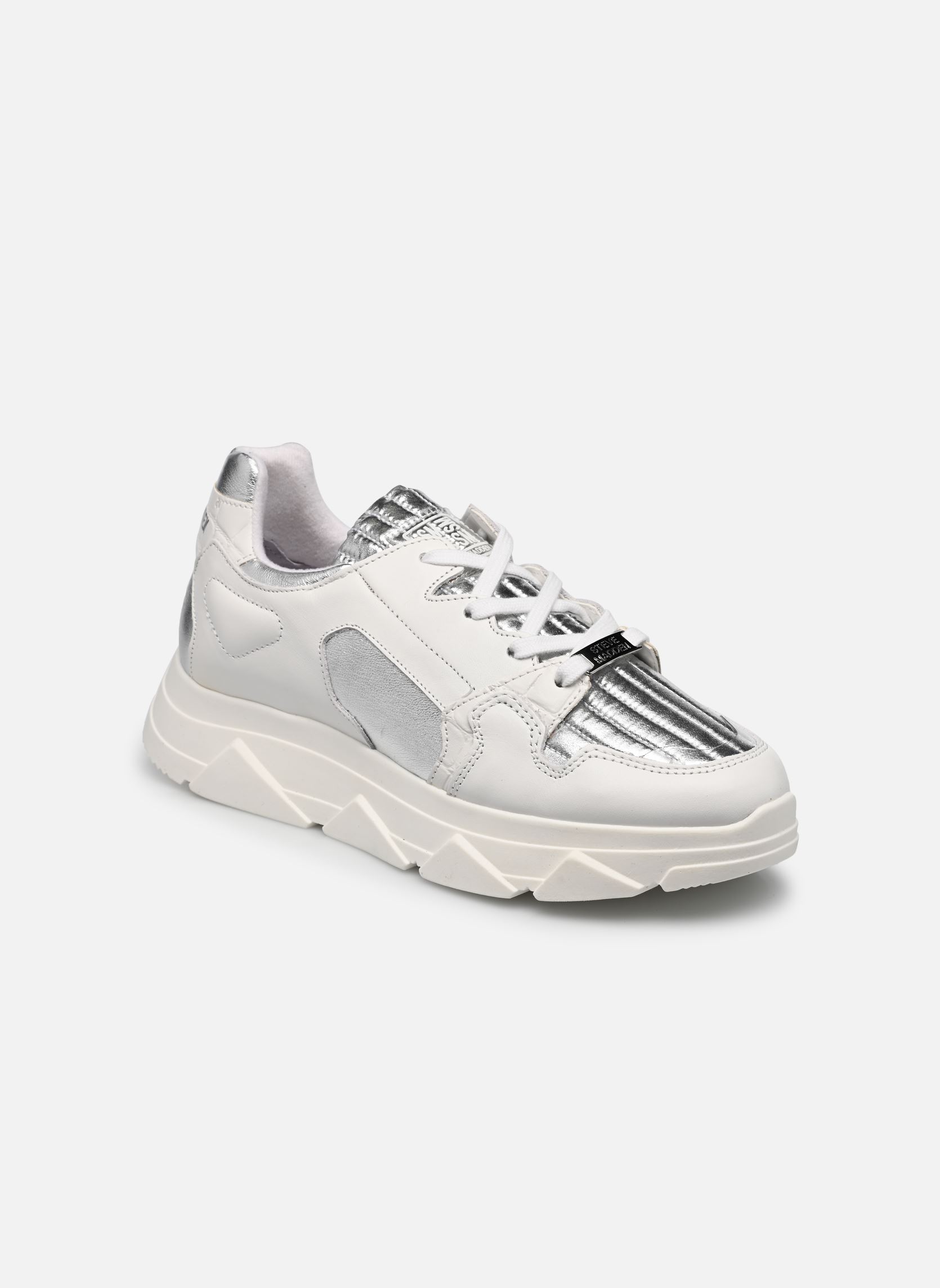 Baskets basses POPPY femme blanc Steve Madden Baskets basses POPPY femme blanc SILVER/WHITE