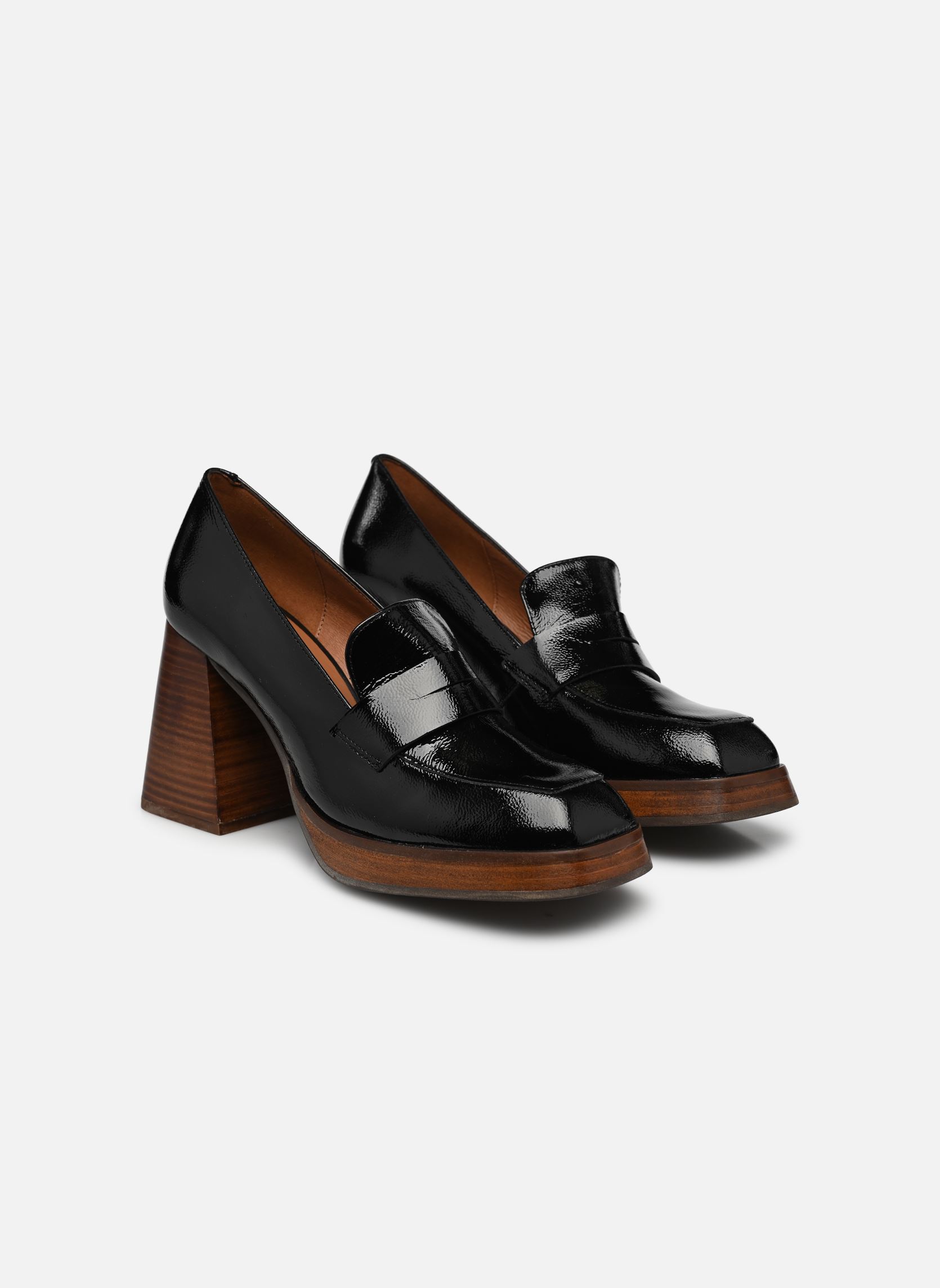 Mocassins Midori - Mocassin plateforme femme noir Made By Sarenza Mocassins Midori - Mocassin plateforme femme noir CYBIL NOIR VERNIS