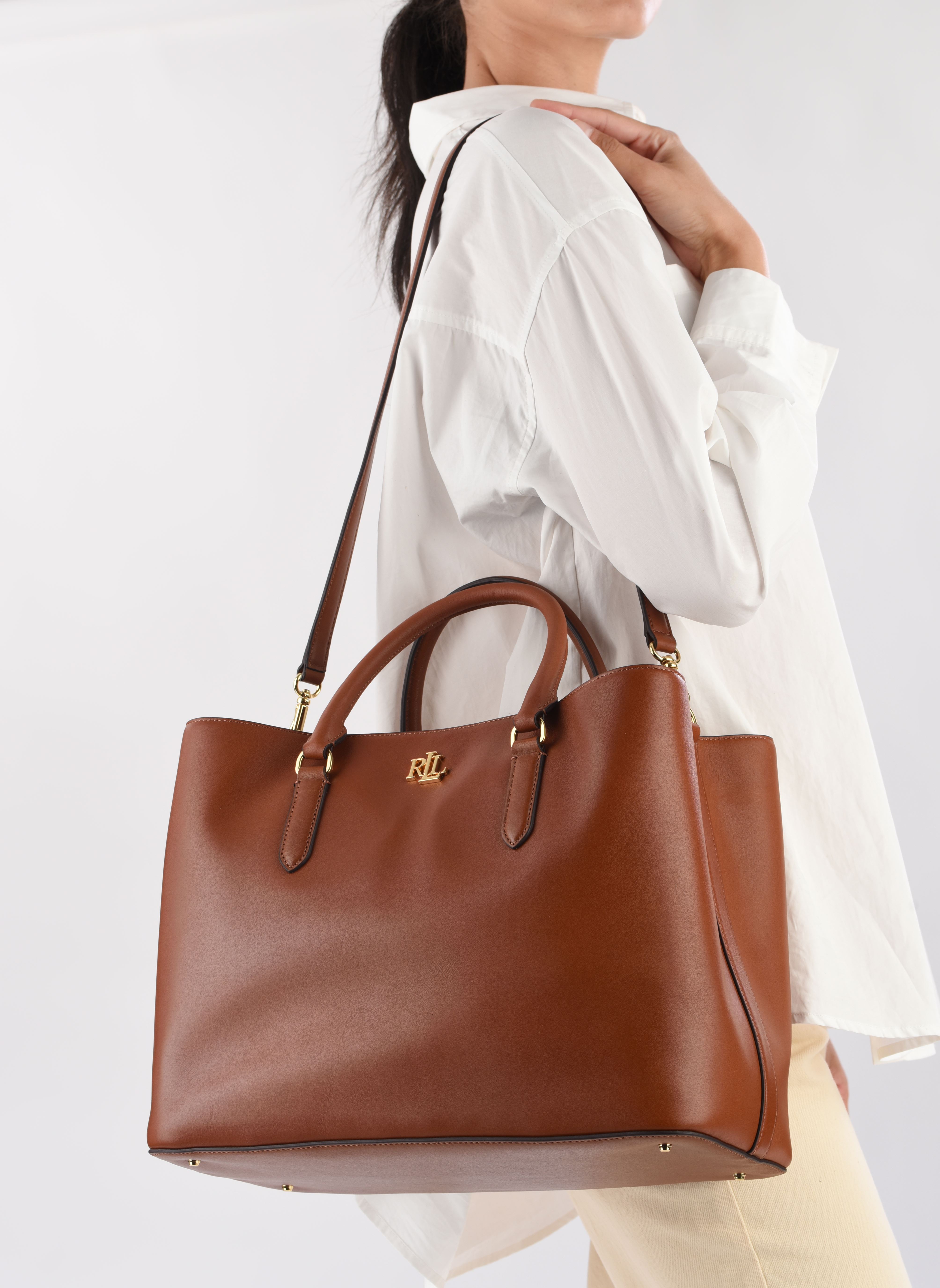 Sacs à main Marcy 36-Satchel-Large femme marron Lauren Ralph Lauren Sacs à main Marcy 36-Satchel-Large femme marron LAUREN TAN