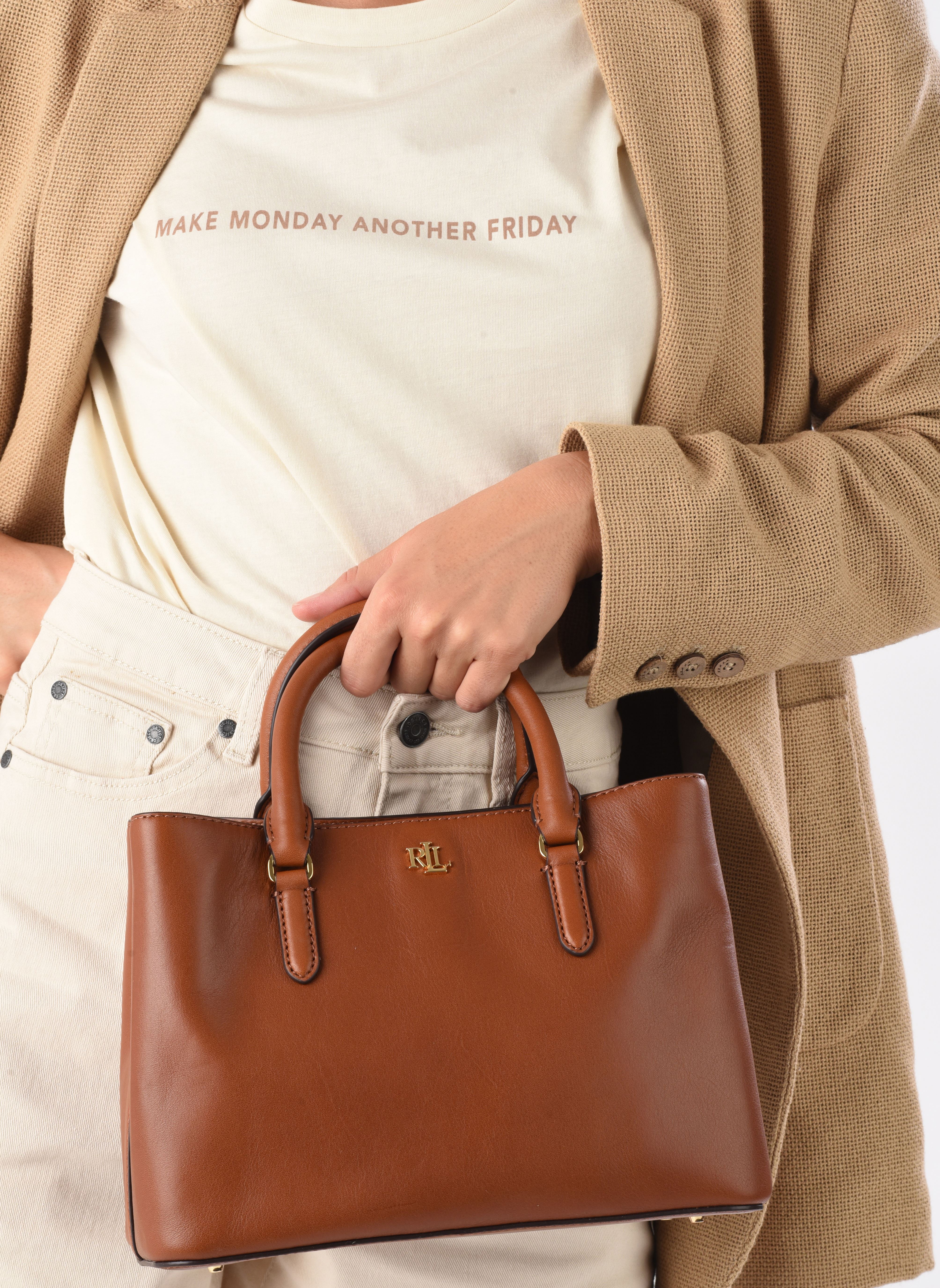 Borse a mano Marcy 26-Satchel-Small donna marrone Lauren Ralph Lauren Borse a mano Marcy 26-Satchel-Small donna marrone LAUREN TAN