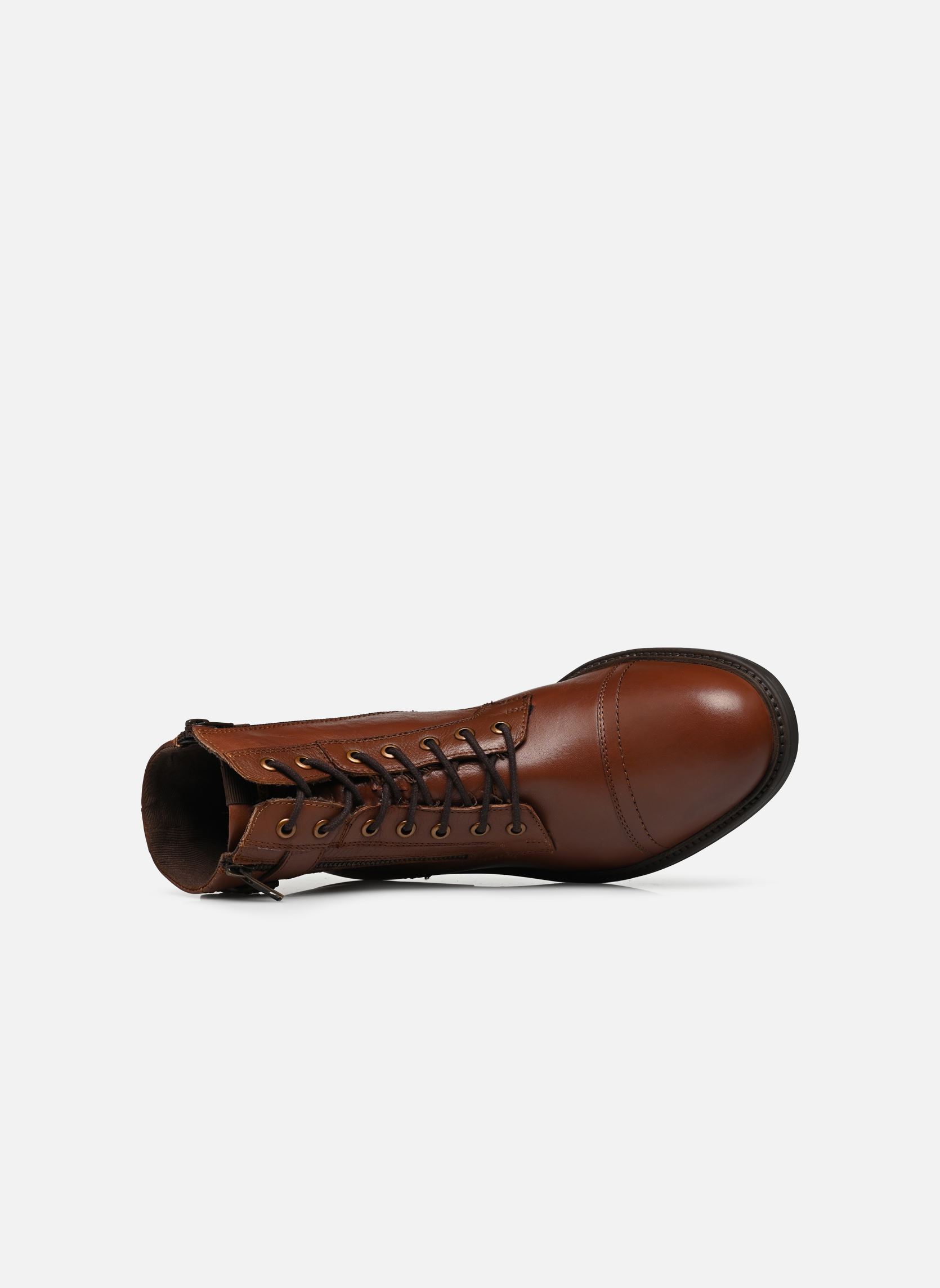 Stivaletti con lacci JFWHOLLAND LEATHER ZIP uomo marrone Jack & Jones Stivaletti con lacci JFWHOLLAND LEATHER ZIP uomo marrone Cognac