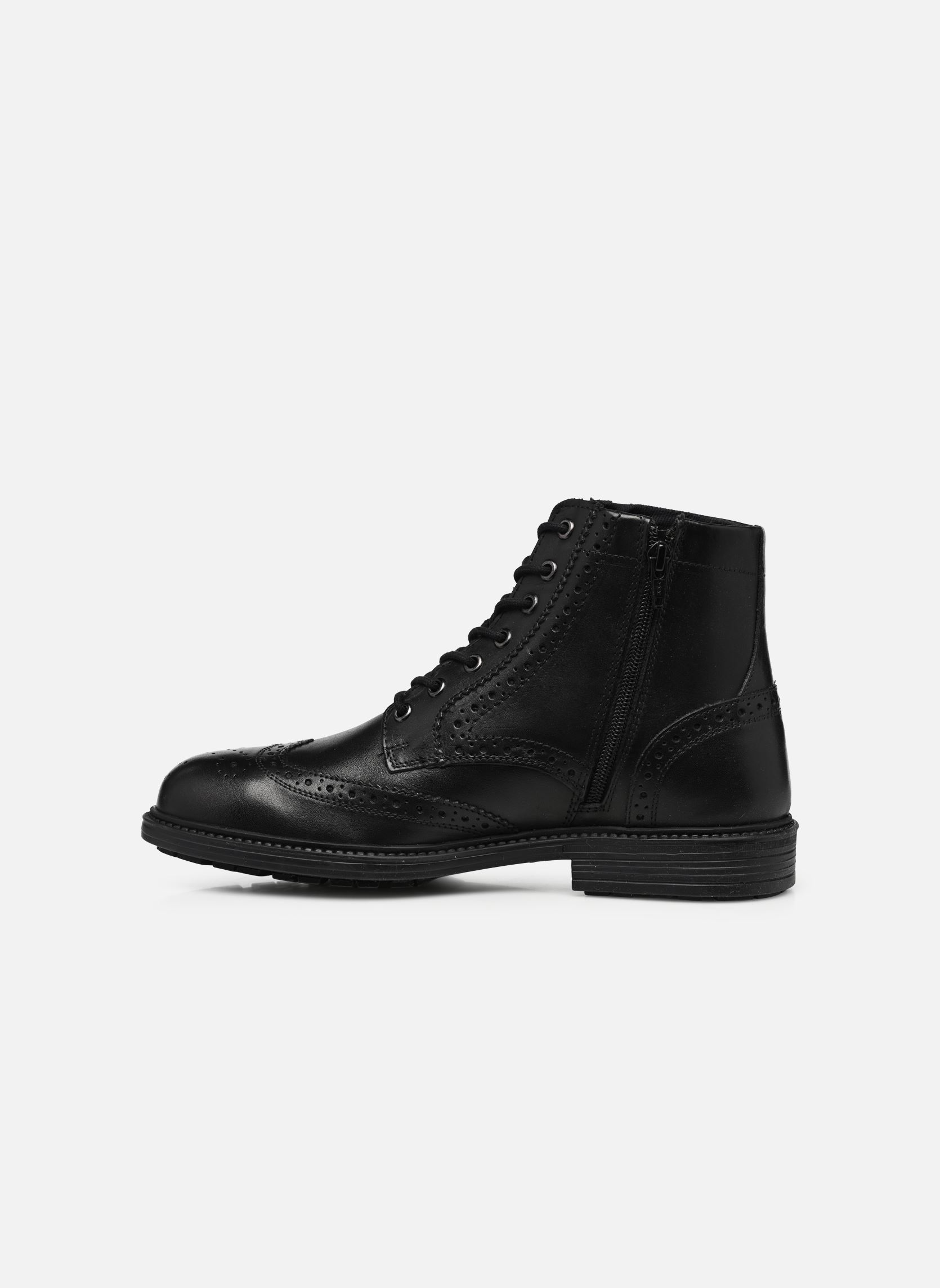 Geschnürte Stiefeletten JFWHYDE BROGUE LEATHER BOOT herren grau Jack & Jones Geschnürte Stiefeletten JFWHYDE BROGUE LEATHER BOOT herren grau NOIR