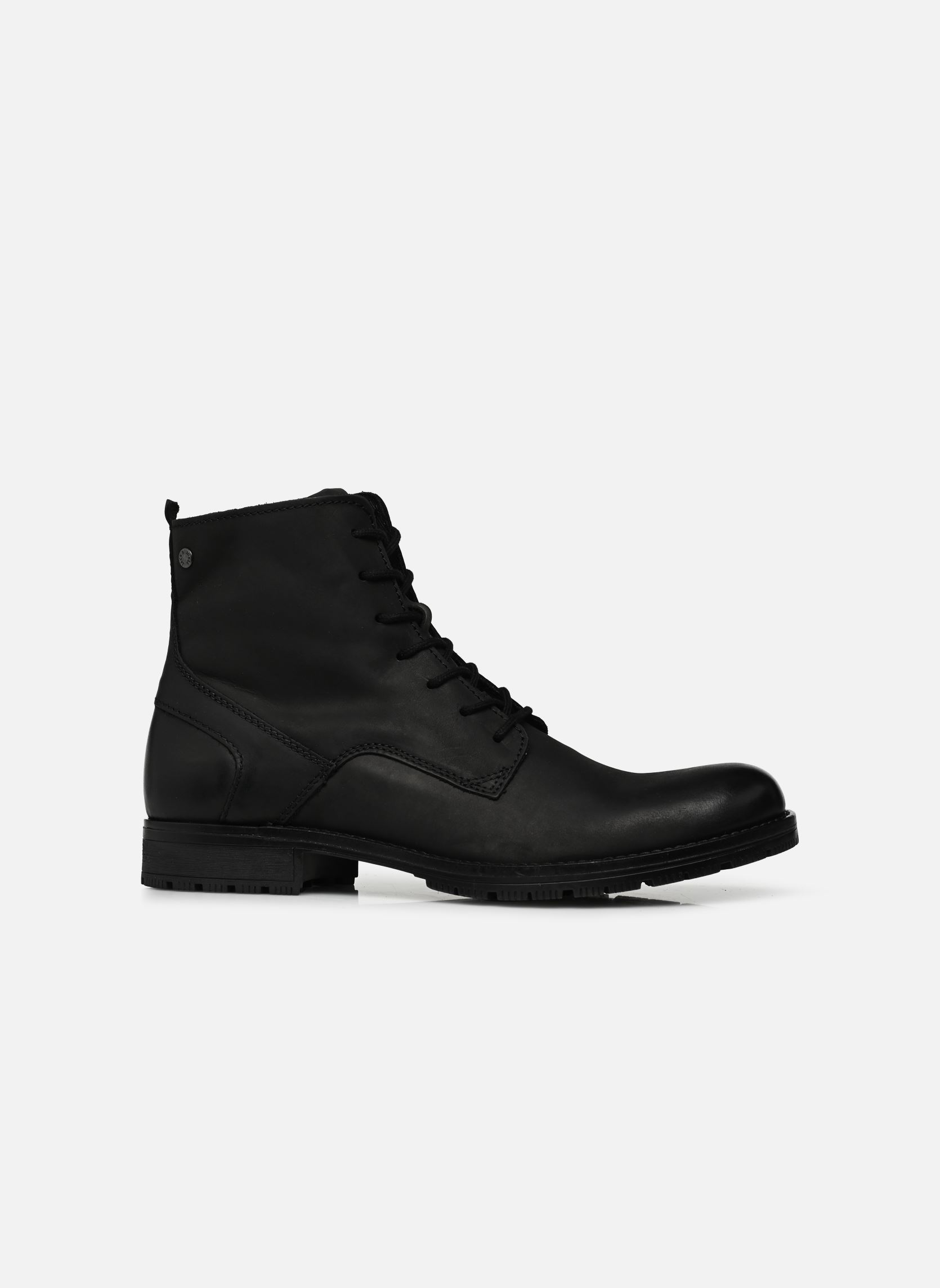 Veterlaarsjes JFWORCA LEATHER ANTHRACITE heren grijs Jack & Jones Veterlaarsjes JFWORCA LEATHER ANTHRACITE heren grijs NOIR