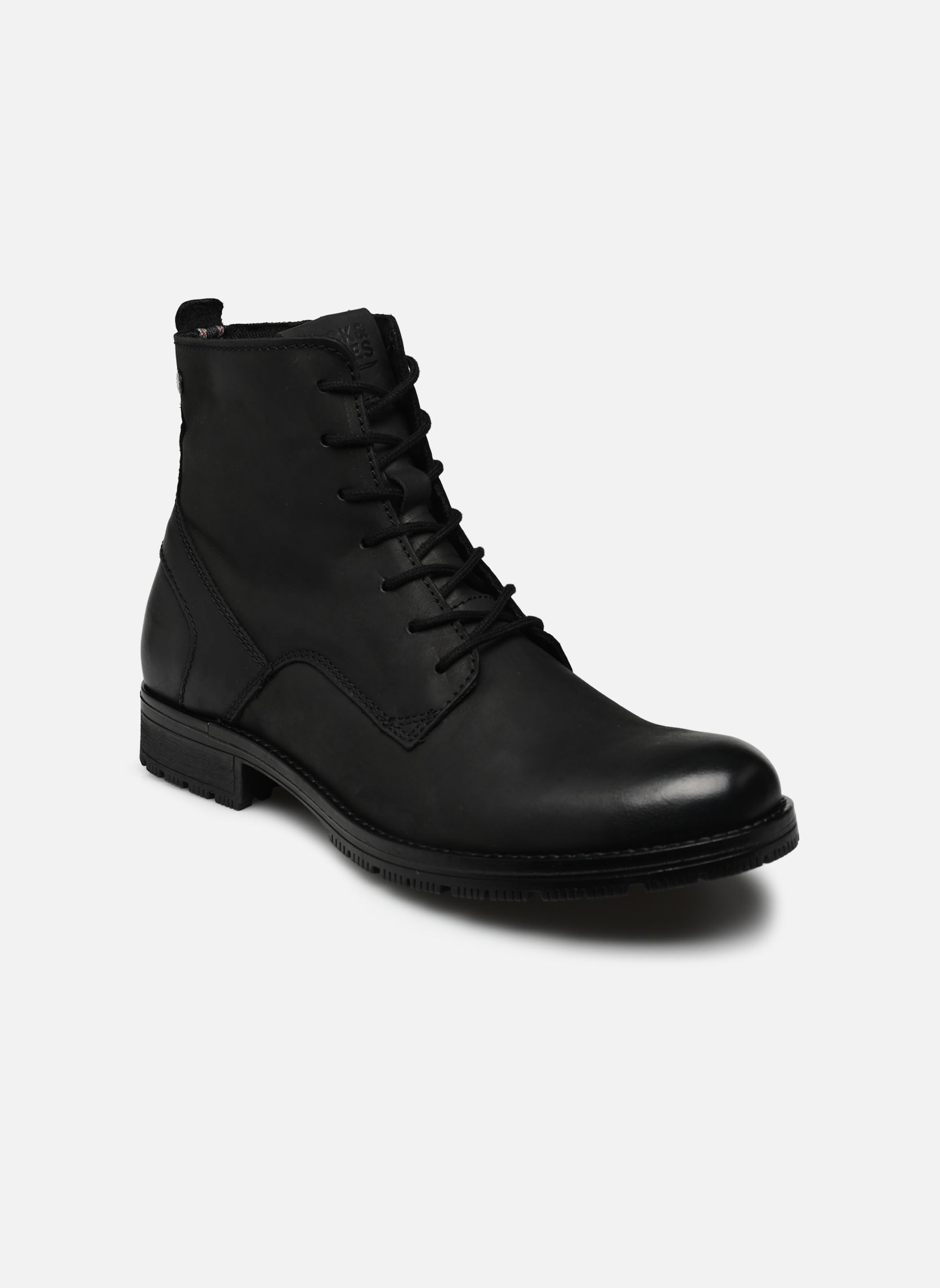 Veterlaarsjes JFWORCA LEATHER ANTHRACITE heren grijs Jack & Jones Veterlaarsjes JFWORCA LEATHER ANTHRACITE heren grijs NOIR