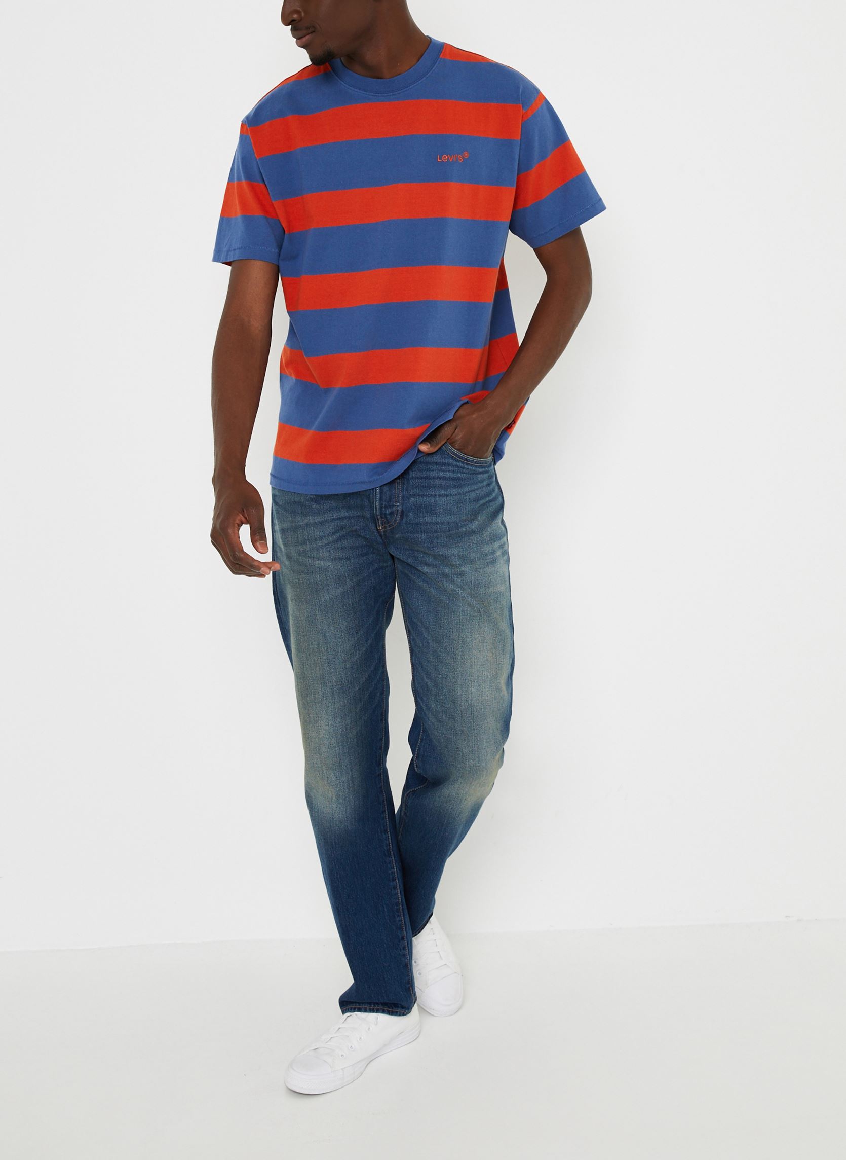 Jeans droit 501® LEVI'S® ORIGINAL homme bleu Levi's Jeans droit 501® LEVI'S® ORIGINAL homme bleu MEDIUM INDIGO WORN IN