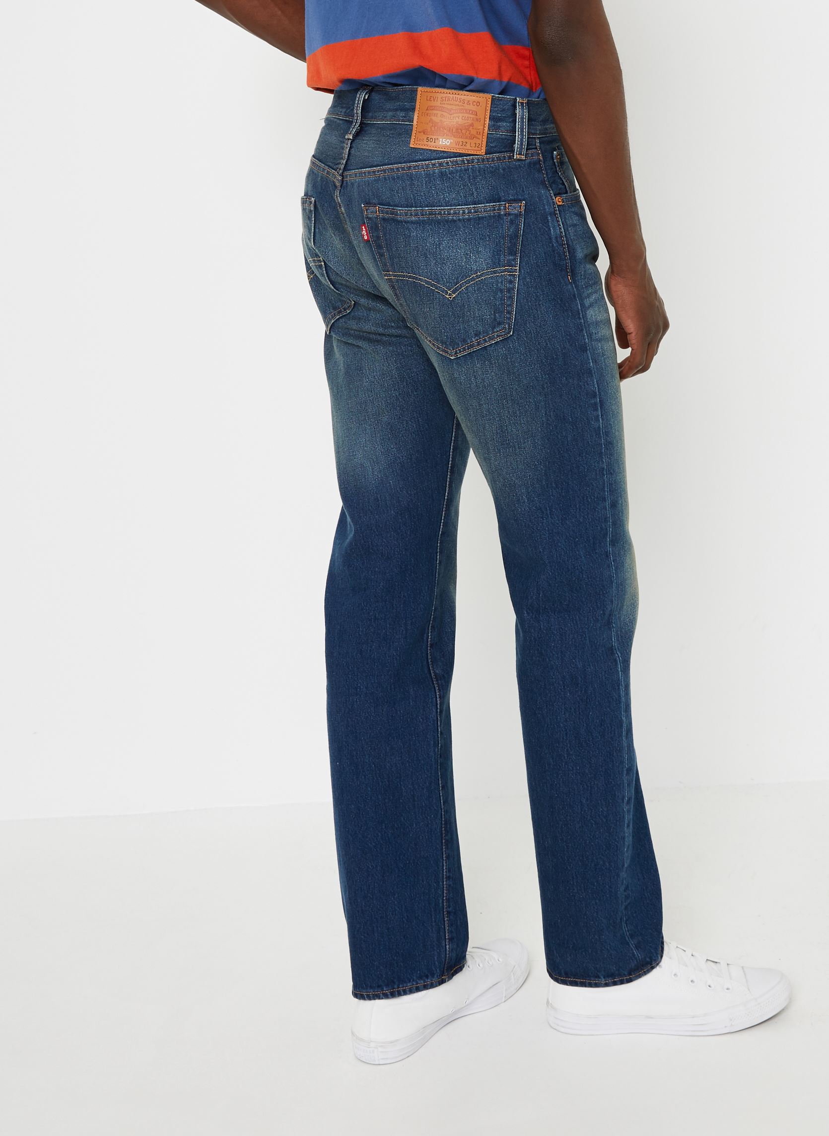 Jeans droit 501® LEVI'S® ORIGINAL homme bleu Levi's Jeans droit 501® LEVI'S® ORIGINAL homme bleu MEDIUM INDIGO WORN IN