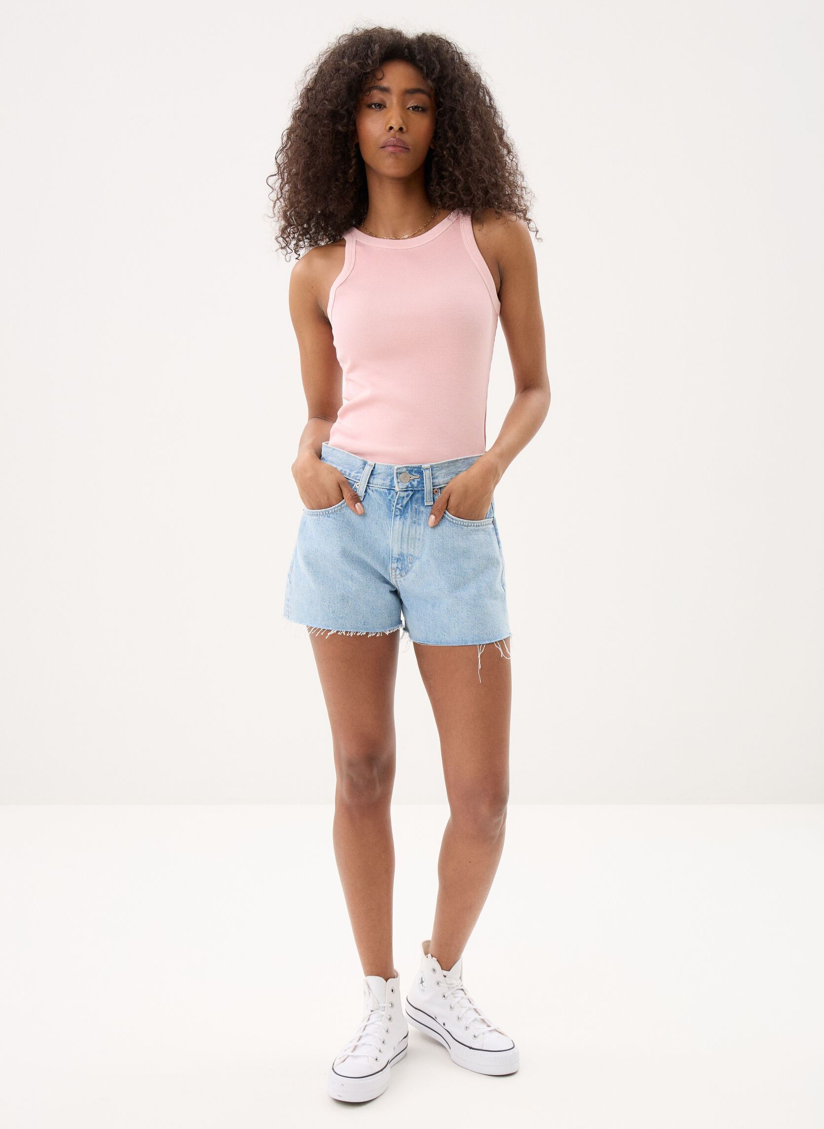 Débardeurs RACER TANK femme rose Levi's Débardeurs RACER TANK femme rose GARMENT DYE FA191913 CORAL BLU