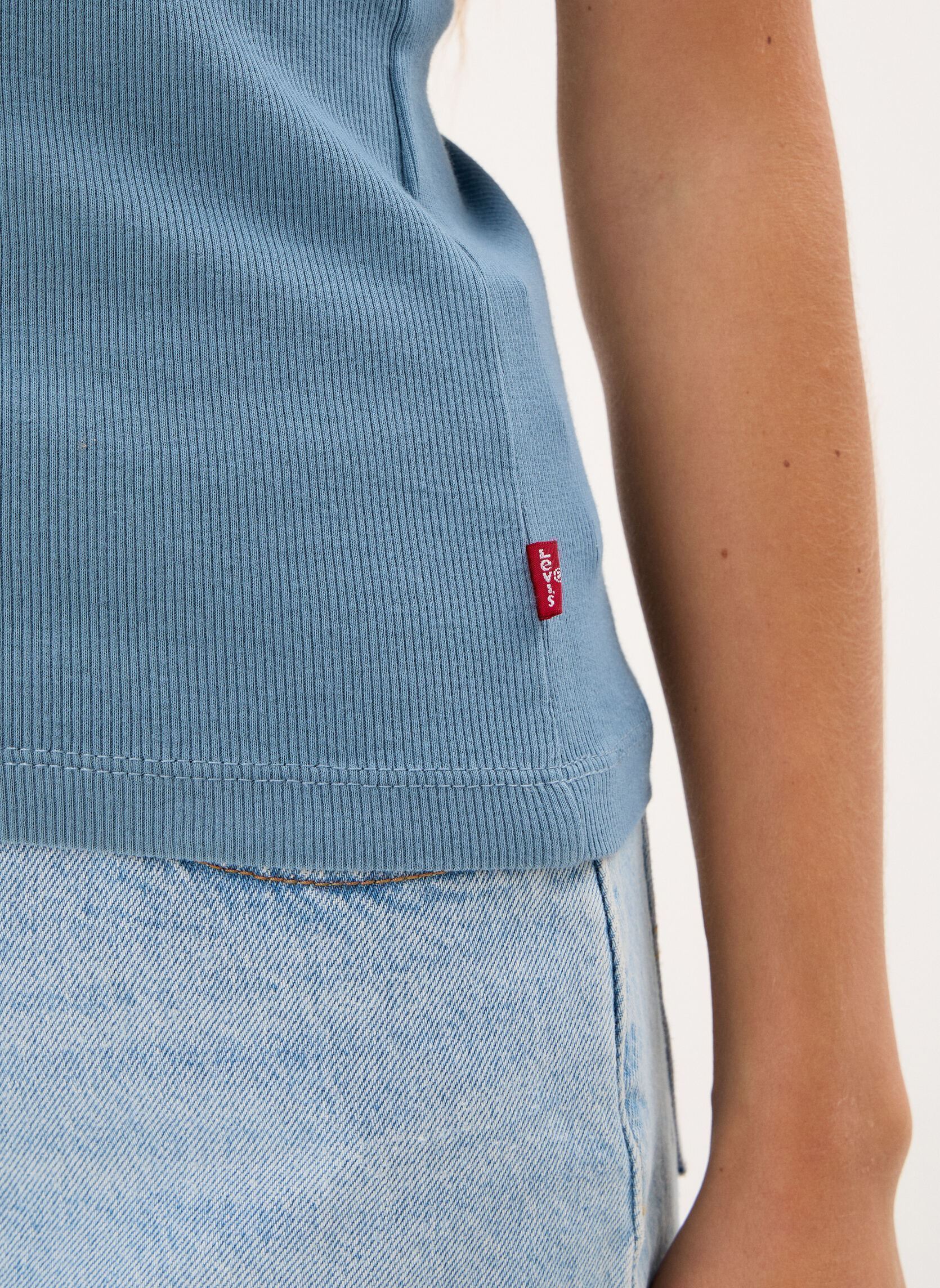 Hemdjes RACER TANK dames blauw Levi's Hemdjes RACER TANK dames blauw GARMENT DYE FA191913 PROVINCIA