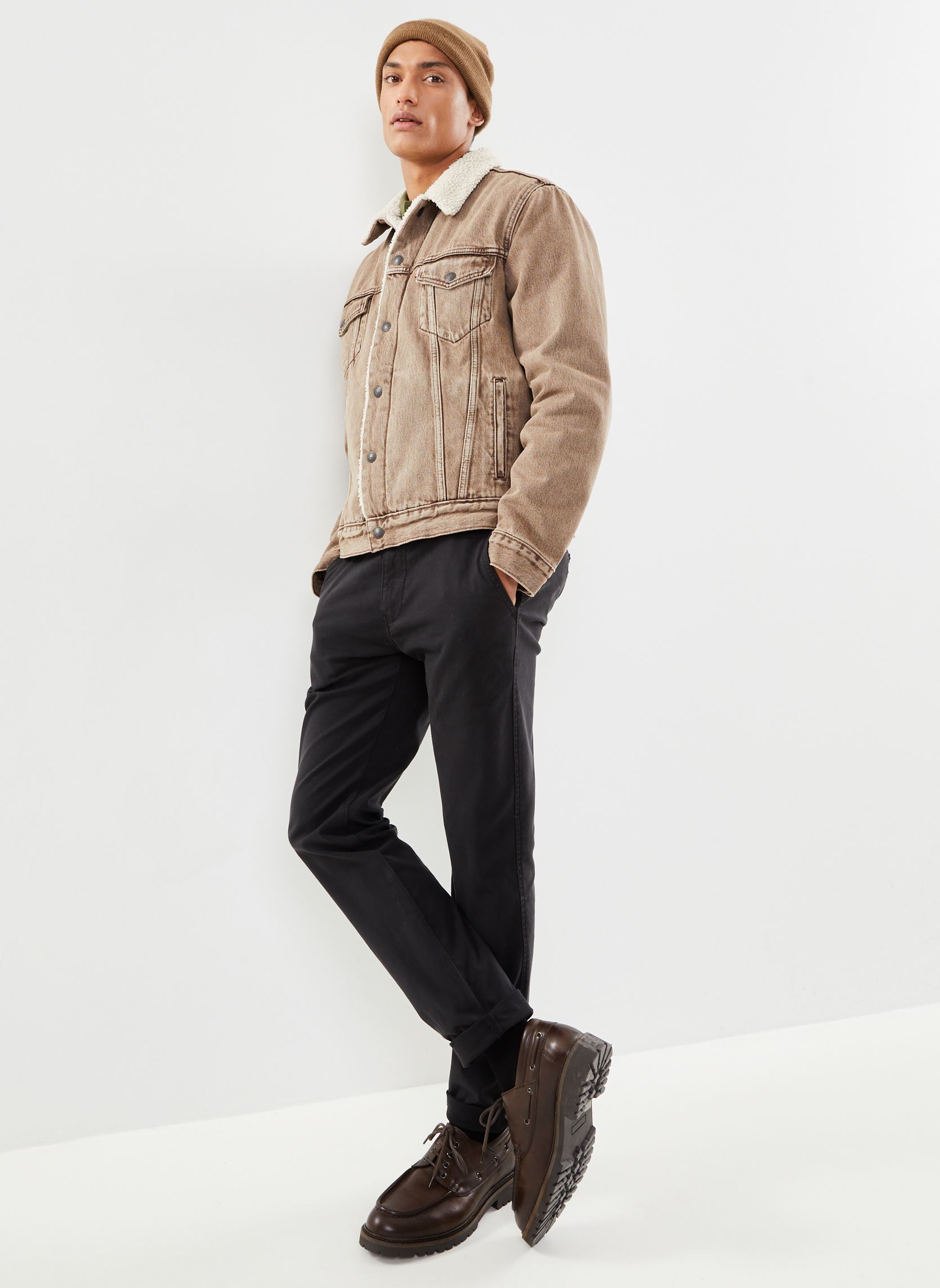 Vestes en jean TYPE 3 SHERPA TRUCKER homme marron Levi's Vestes en jean TYPE 3 SHERPA TRUCKER homme marron BREAKFAST SANDWICH S