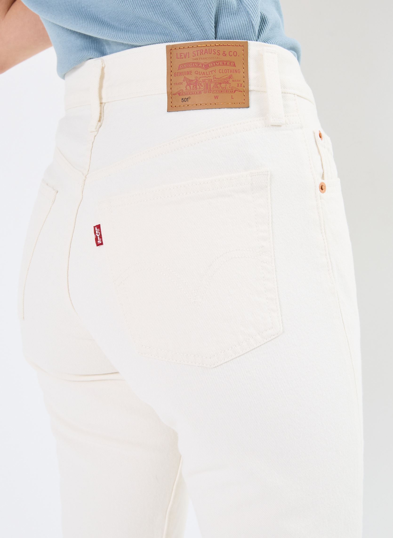 Rechte jeans / Straight Leg Jeans 501® JEANS FOR WOMEN dames wit Levi's Rechte jeans / Straight Leg Jeans 501® JEANS FOR WOMEN dames wit White Worn In