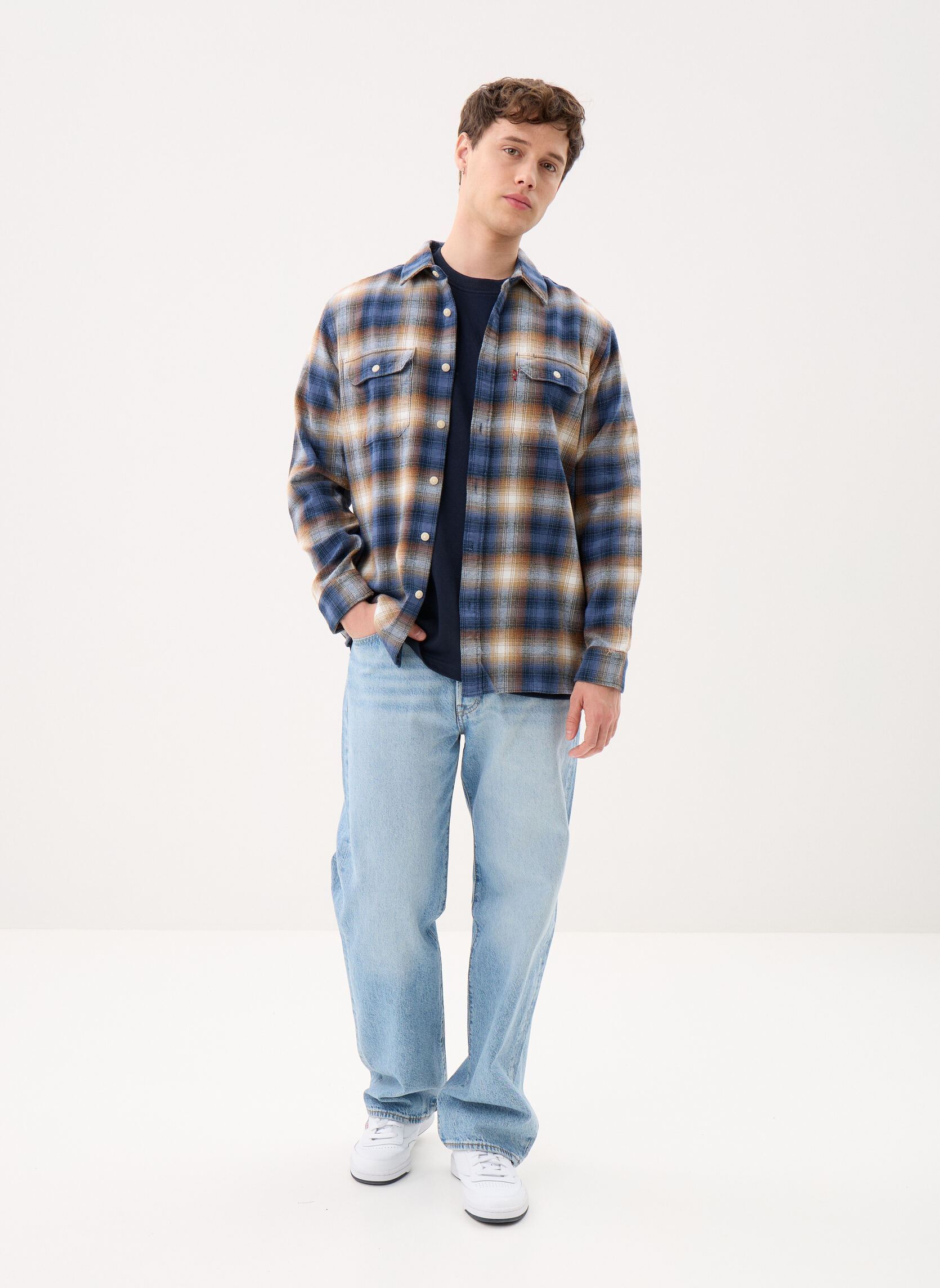 Hemden JACKSON WORKER heren meerkleurig Levi's Hemden JACKSON WORKER heren meerkleurig WARWICK PLAID VINTAGE INDIGO