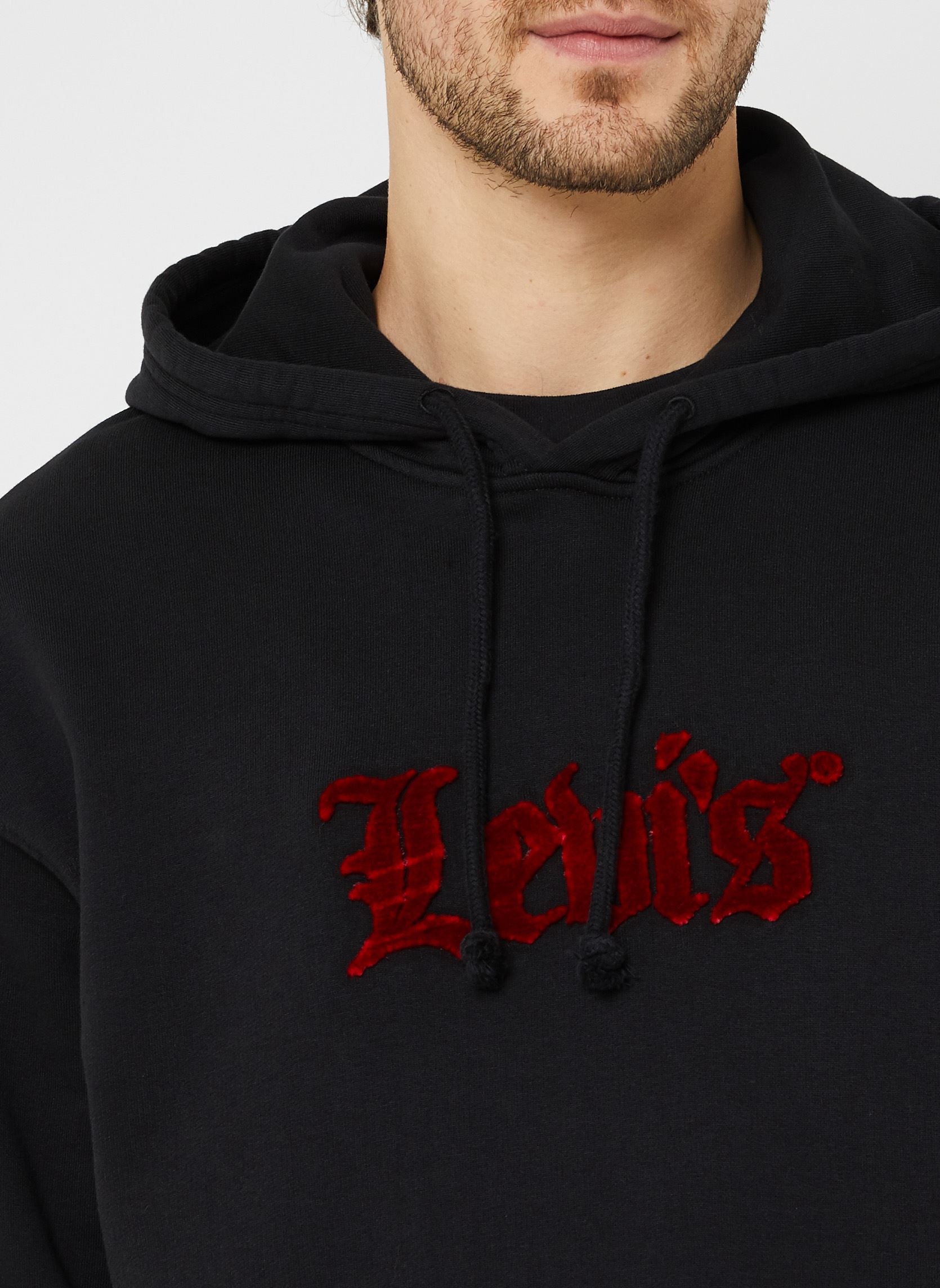 Kapuzenpullover RELAXED GRAPHIC PO herren schwarz Levi's Kapuzenpullover RELAXED GRAPHIC PO herren schwarz Olde English Hoodie Caviar