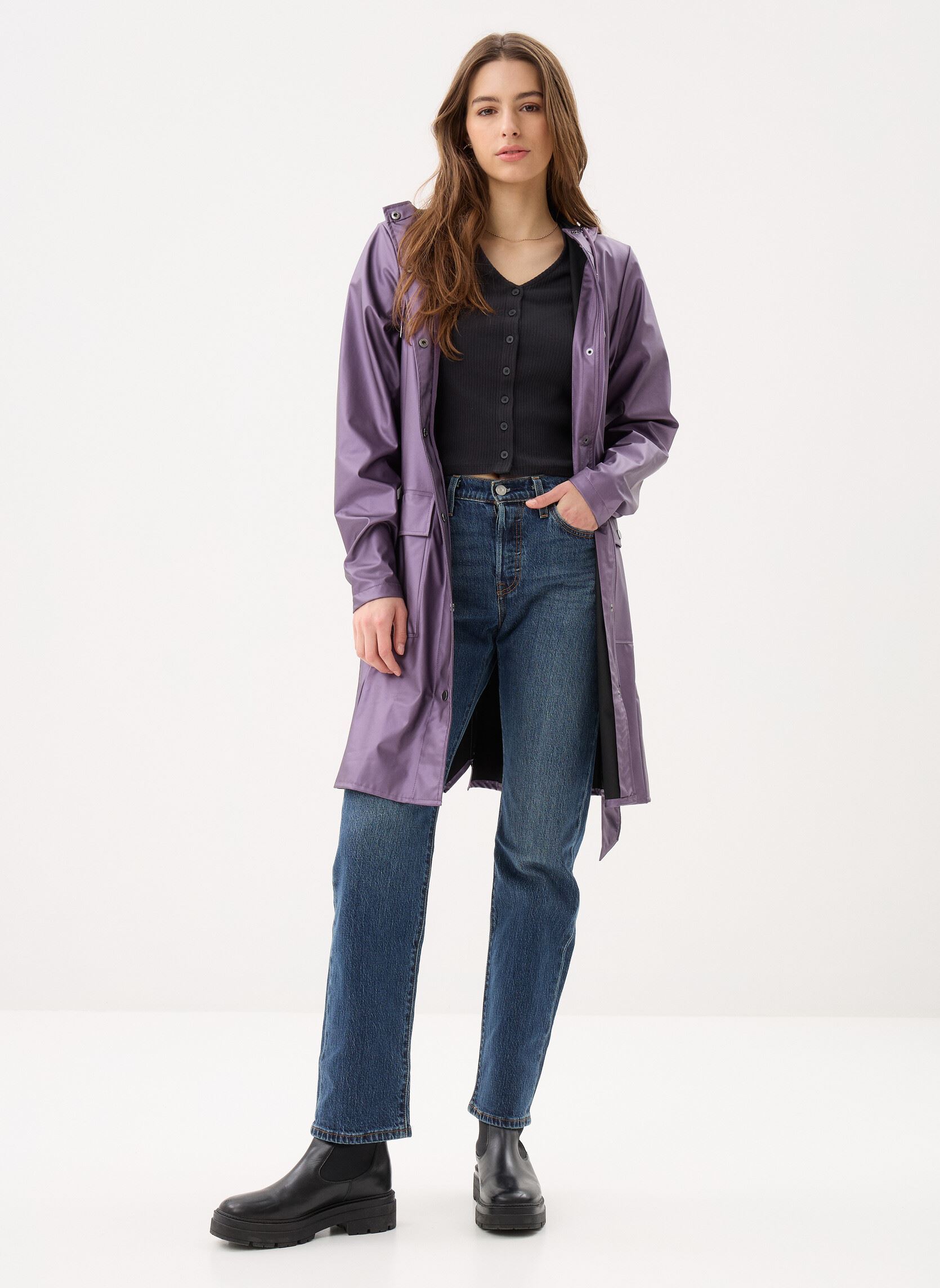 Vestes imperméable Curve Long Jacket W3 femme violet Rains Vestes imperméable Curve Long Jacket W3 femme violet BODY