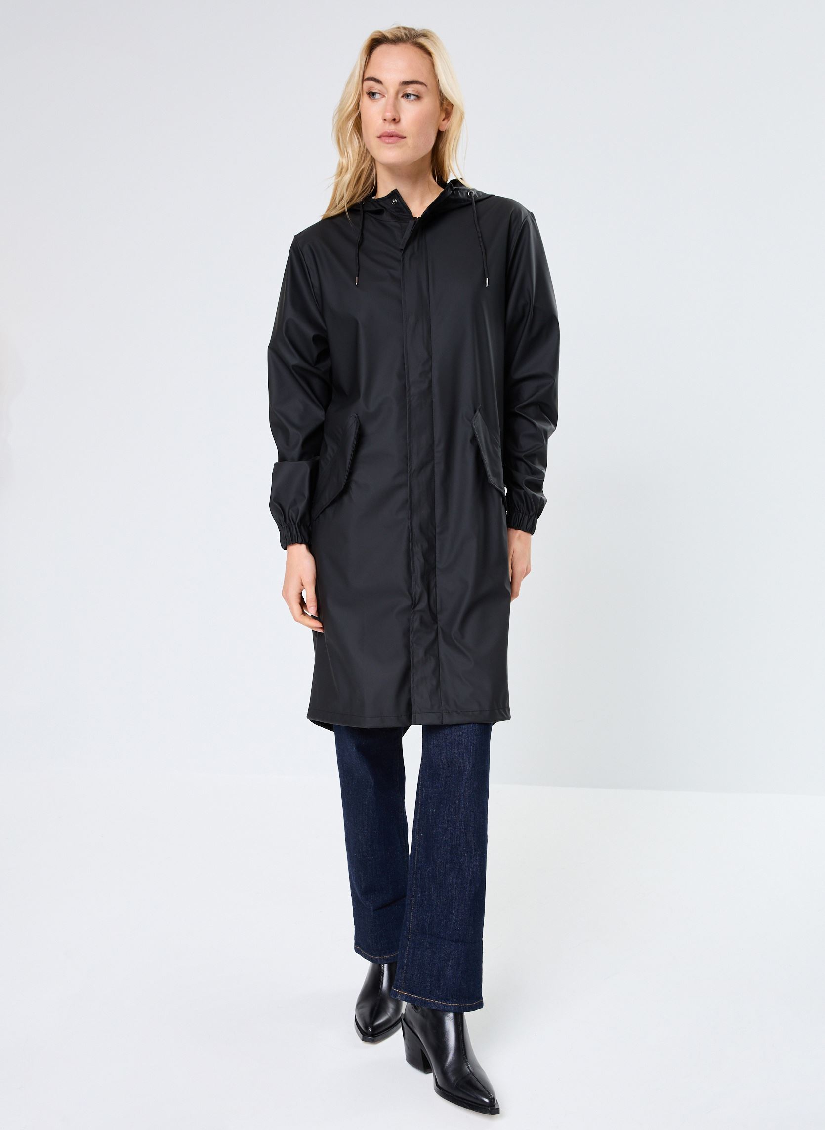 Regenjacken Fishtail Parka W3 - Unisexe schwarz Rains Regenjacken Fishtail Parka W3 - Unisexe schwarz Black