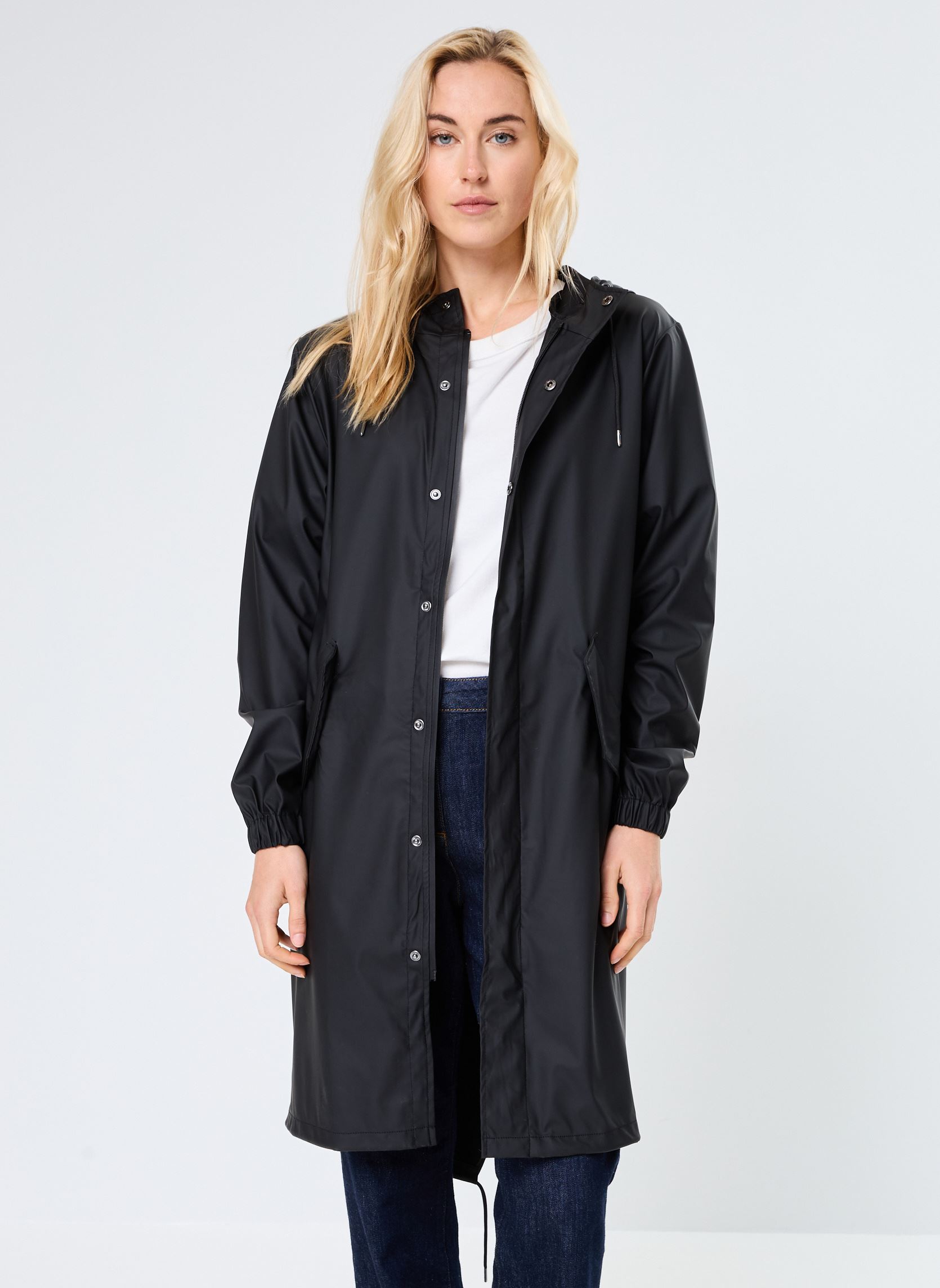 Regenjacken Fishtail Parka W3 - Unisexe schwarz Rains Regenjacken Fishtail Parka W3 - Unisexe schwarz Black