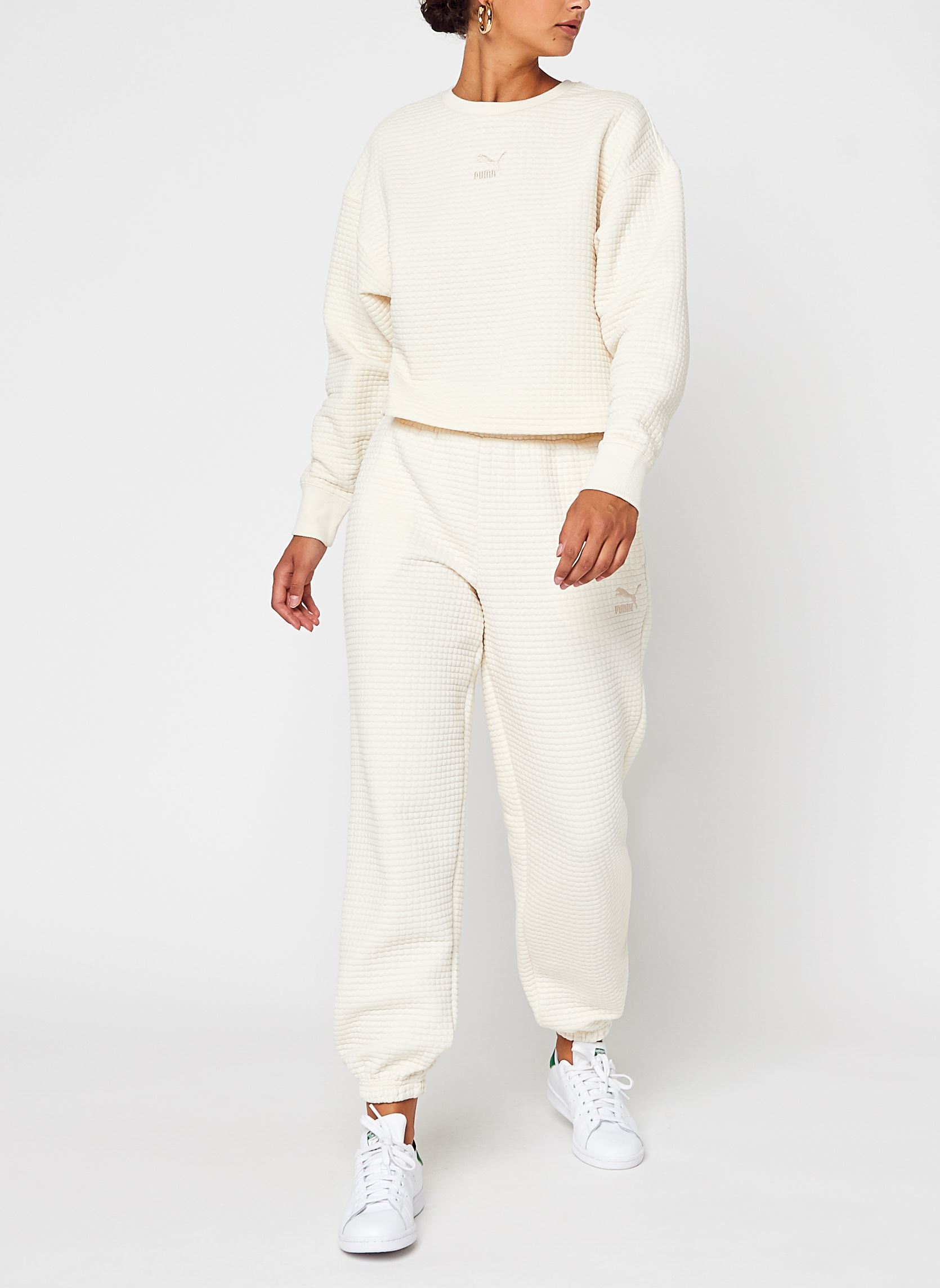 Truien Classics Quilted Crew dames beige Puma Truien Classics Quilted Crew dames beige 535694-99
