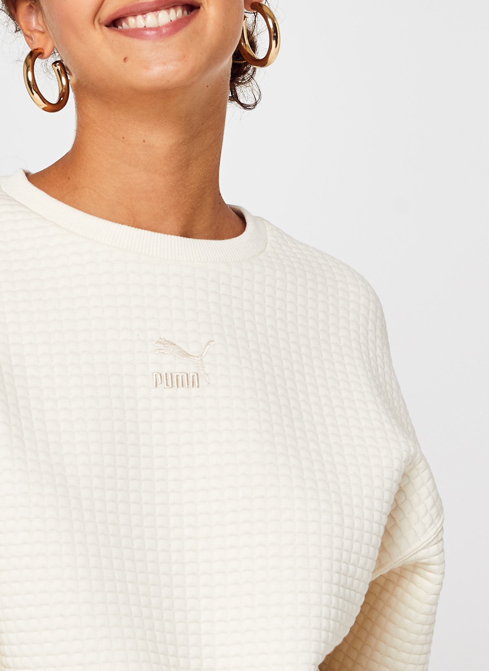 Truien Classics Quilted Crew dames beige Puma Truien Classics Quilted Crew dames beige 535694-99