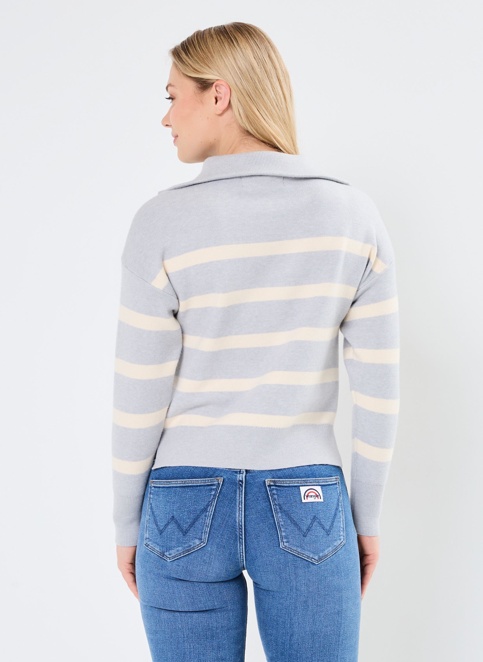 Pulls Vmsaba Stripe Ls Highneck Blouse Ga Noos femme gris Vero Moda Pulls Vmsaba Stripe Ls Highneck Blouse Ga Noos femme gris LIGHT GREY MELANGE