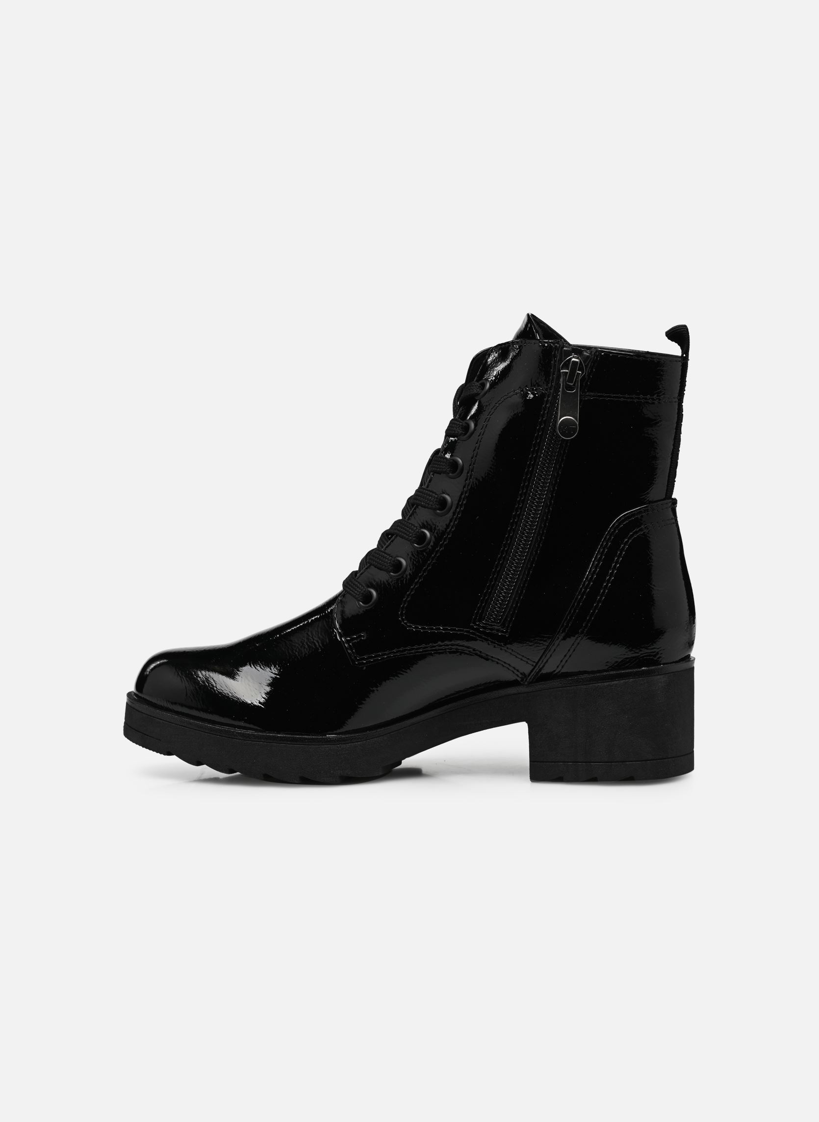 Geschnürte Stiefeletten 25262-29 damen schwarz Marco Tozzi Geschnürte Stiefeletten 25262-29 damen schwarz BLACK PATENT