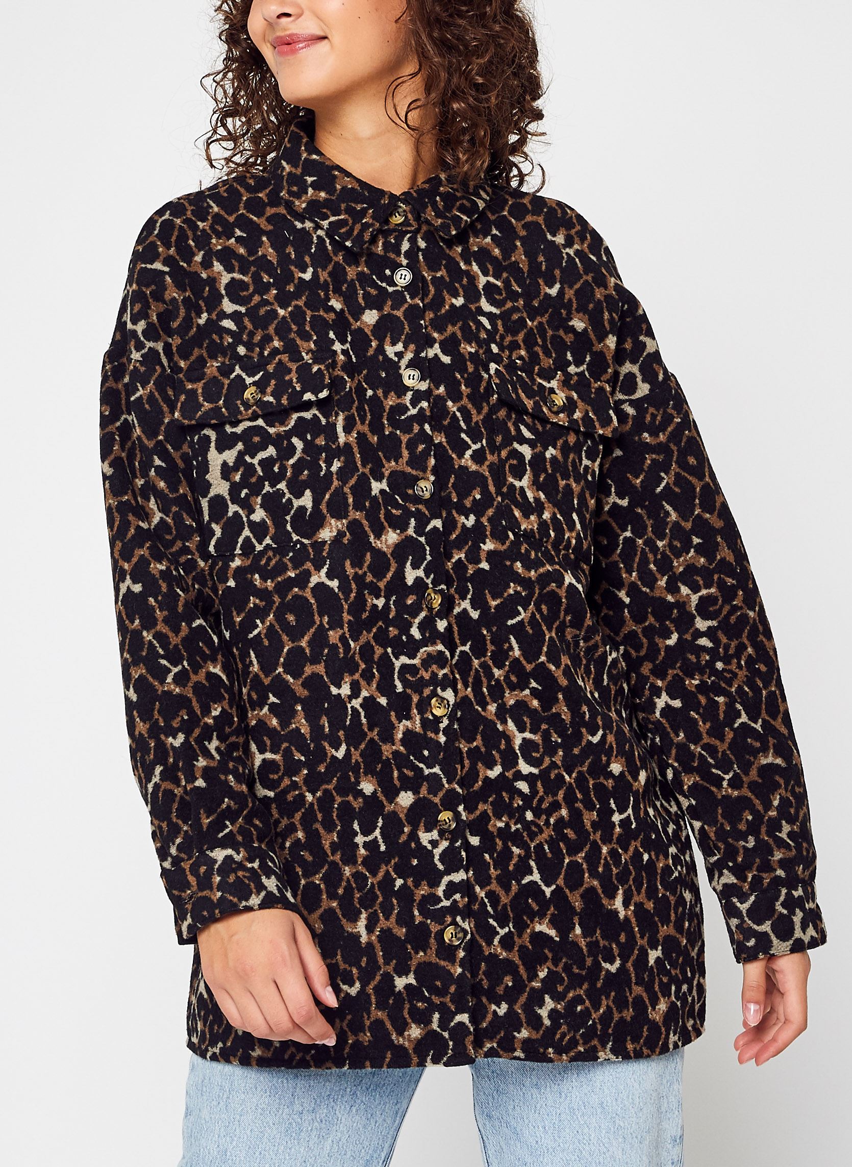 Noisy May Dames Nmcozy L/S Long Shacket W Hood JRS, Kalamata, L