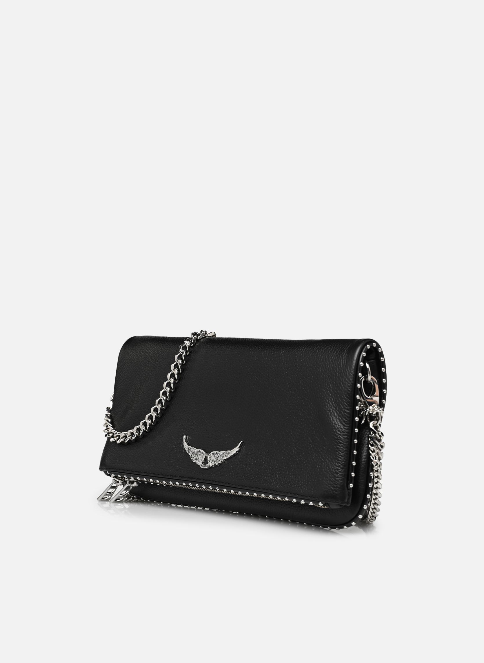 Umhängetaschen Rock Grained Leather + Studs damen schwarz Zadig & Voltaire Umhängetaschen Rock Grained Leather + Studs damen schwarz NOIR