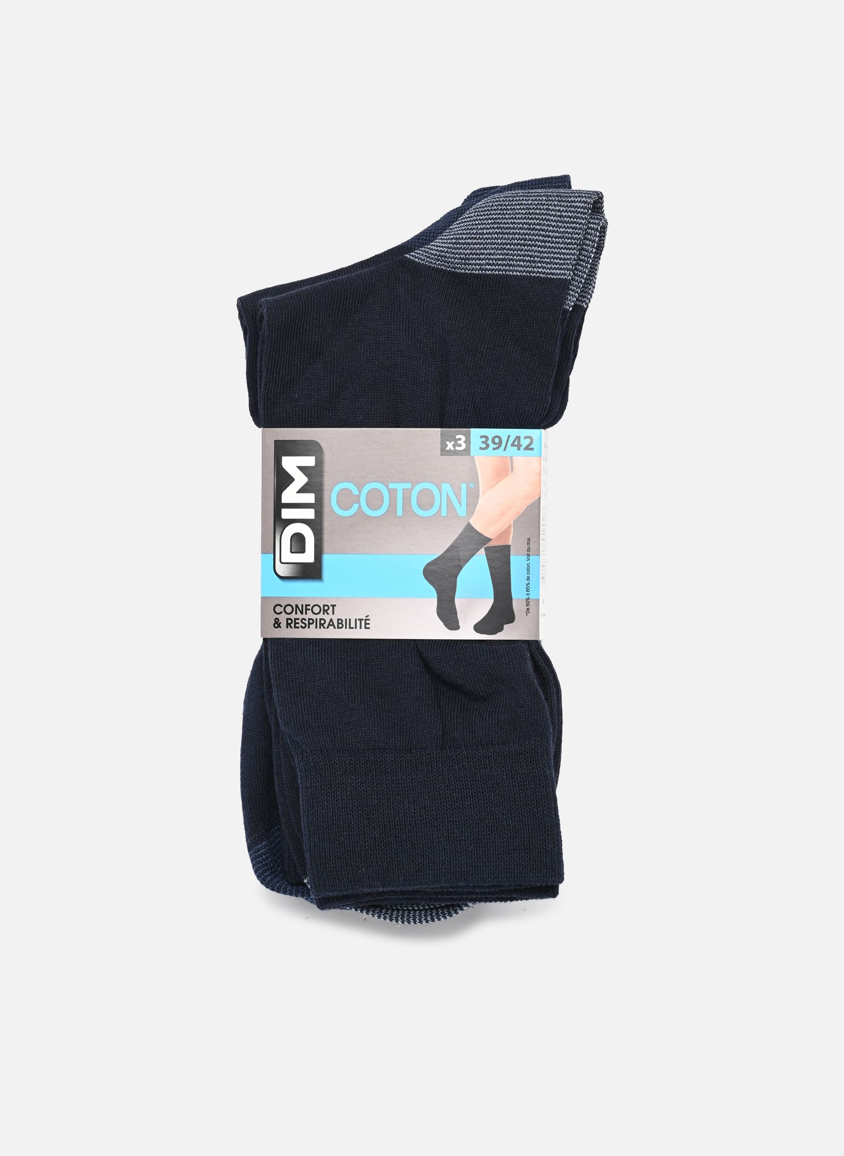 Chaussettes DIM MC COTON MIX AND MATCH PACK X3 39 / - vue 2