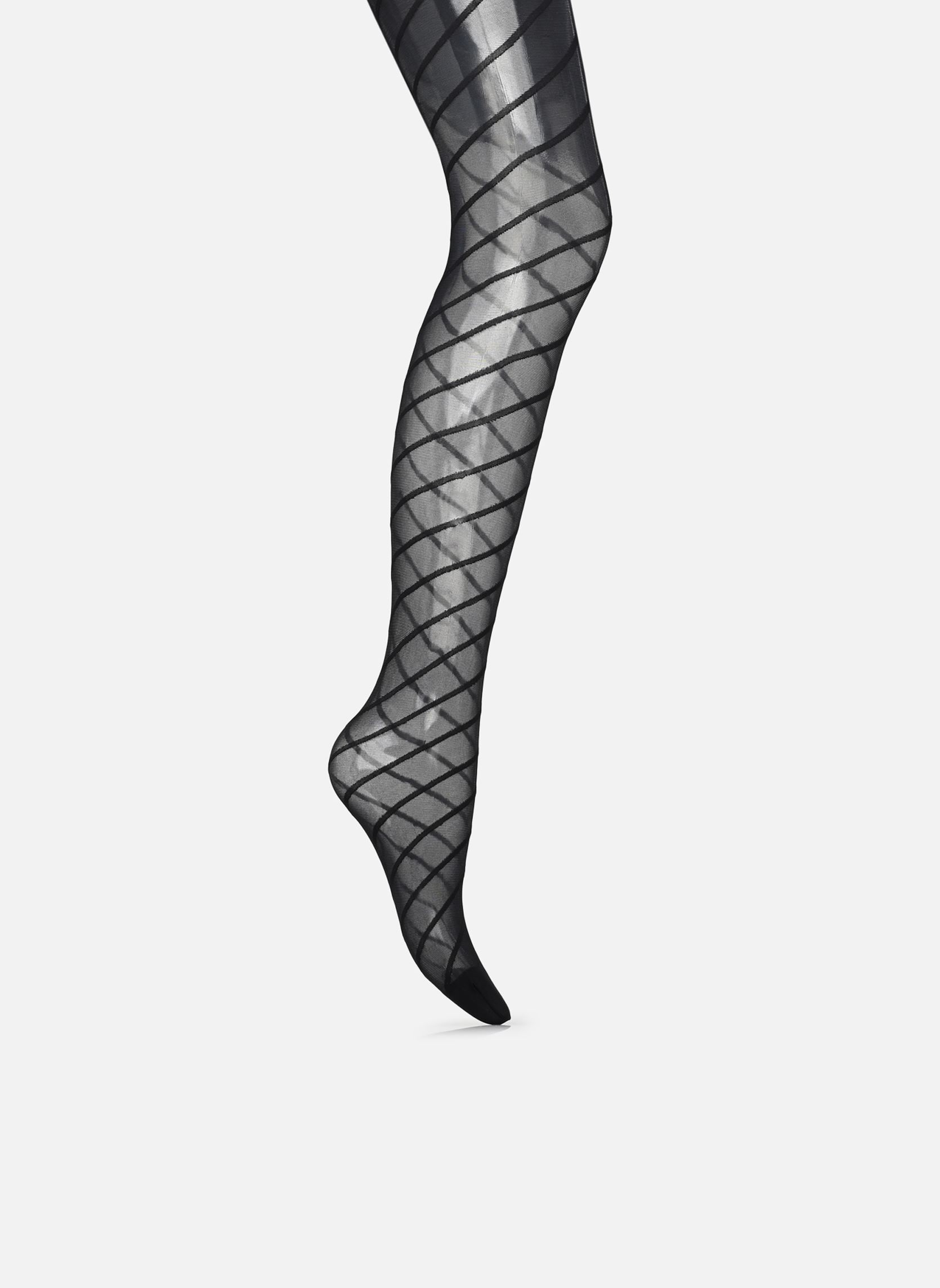 Gemusterte Strumpfhosen Collant Rayures Diagonales Noir damen schwarz Dim Gemusterte Strumpfhosen Collant Rayures Diagonales Noir damen schwarz GRIS