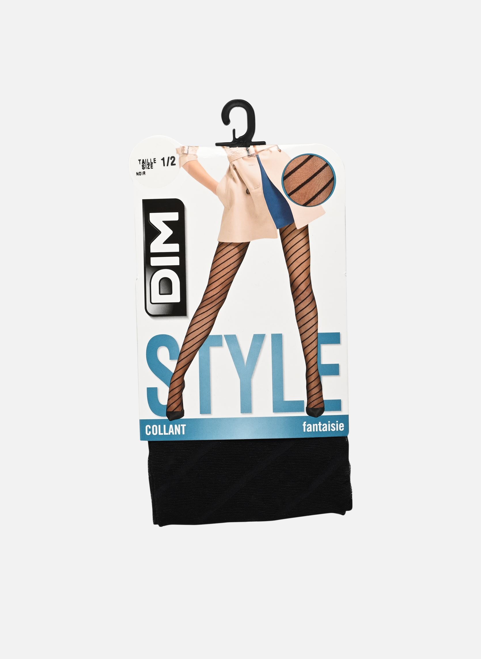 Chaussettes et collants Dim Collant Rayures Diagonales pour Accessoires