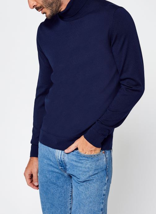 SELECTED HOMME Maglione Uomo Scollo A V Slhberg LS Knit - 100% Cotone, Nero