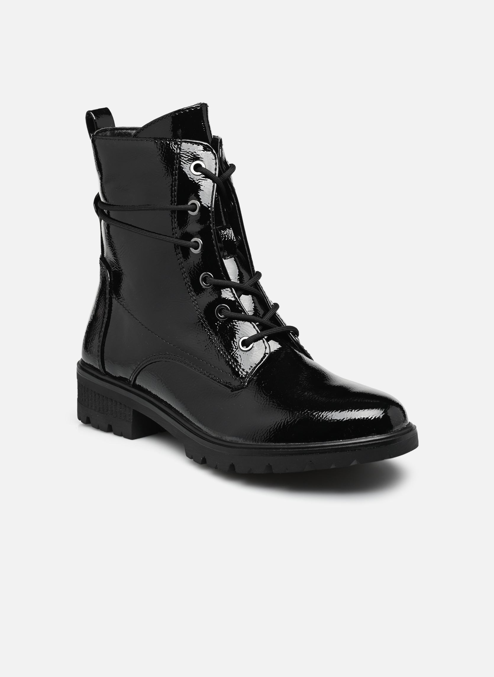 Bottines à lacets 25280-29 femme noir Tamaris Bottines à lacets 25280-29 femme noir BLACK PATENT