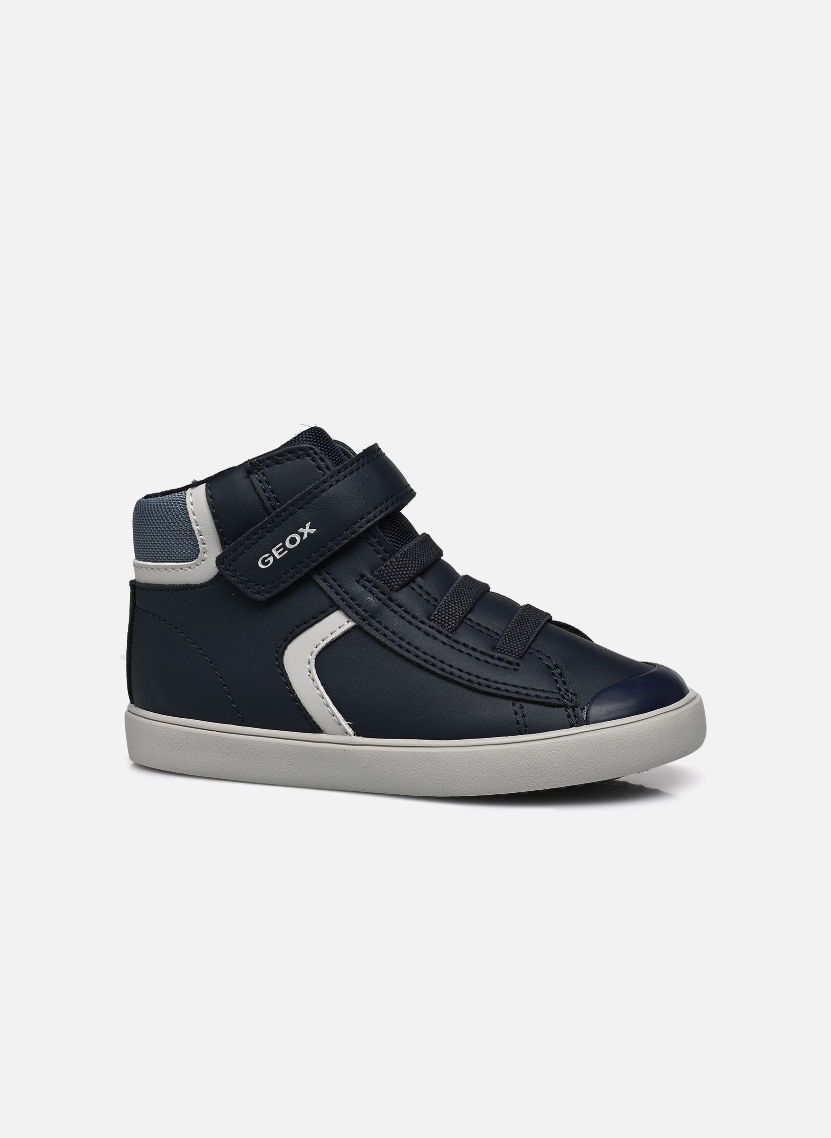 Hoge sneakers B GISLI BOY jongens blauw Geox Hoge sneakers B GISLI BOY jongens blauw BLEU ROYAL/GRIS PÂLE
