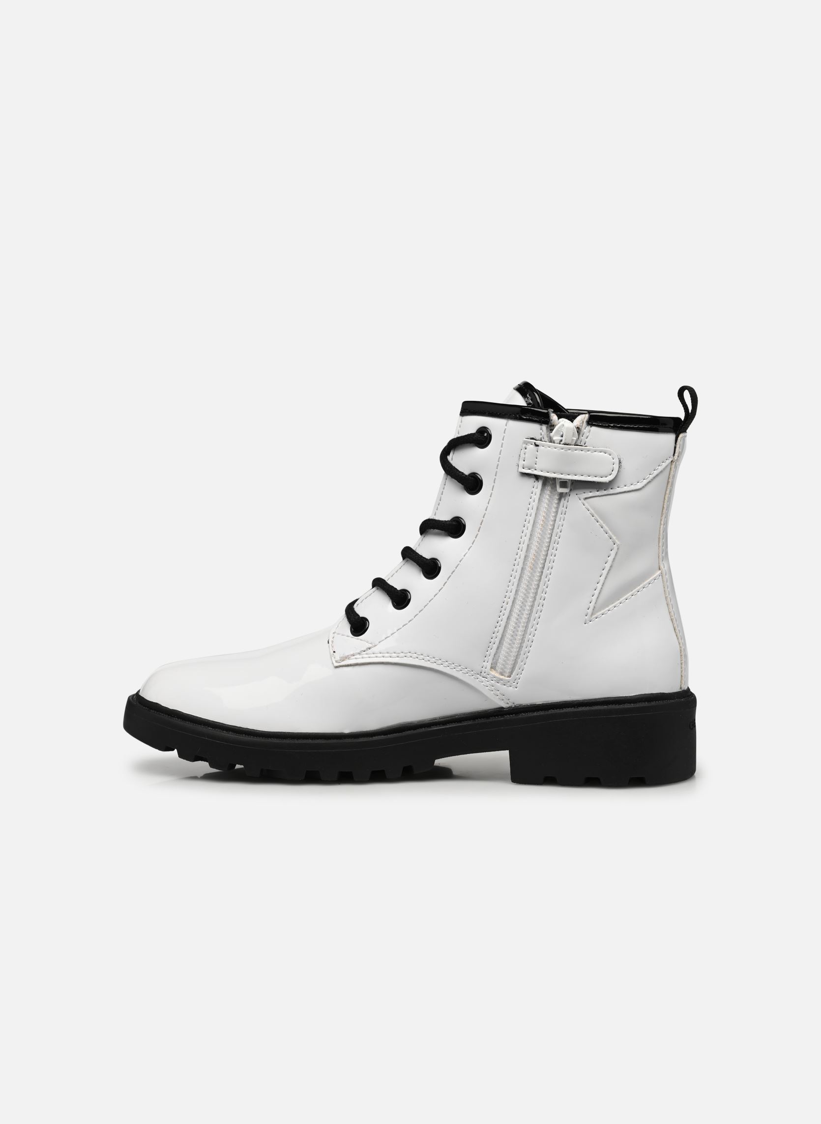Stiefeletten / Ankle Boots J Casey Girl B mädchen weiß Geox Stiefeletten / Ankle Boots J Casey Girl B mädchen weiß Blanc / Noir
